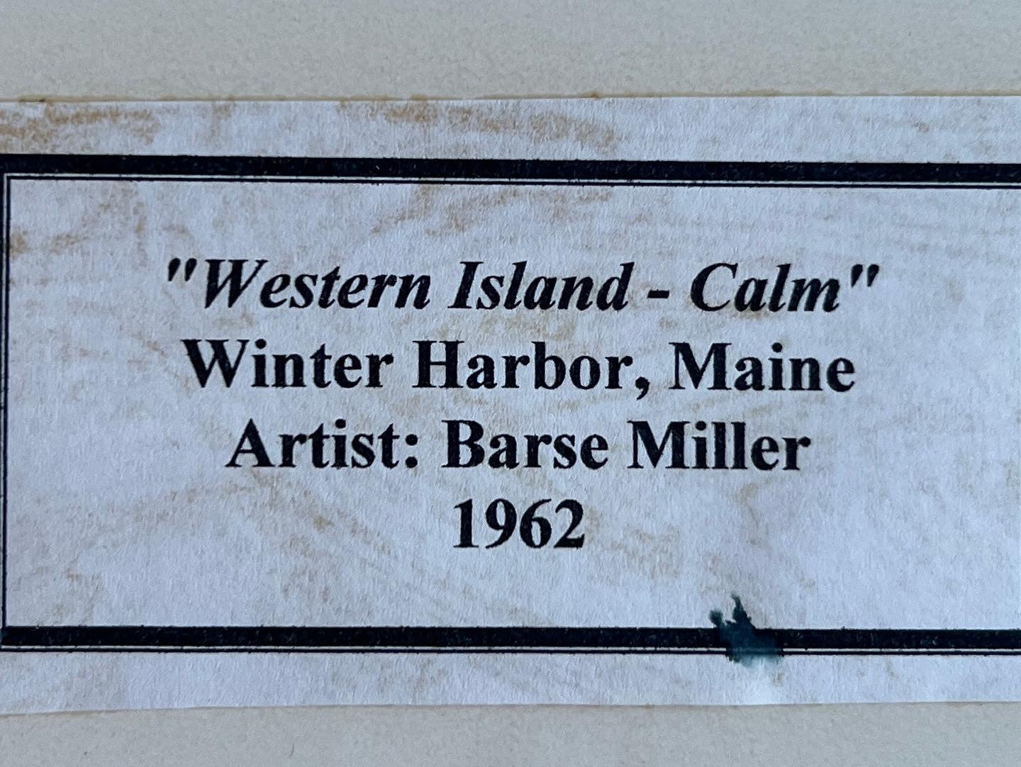 Barse Miller (1904-1973) Abstract Maine Landscape Painting “Western Island - Calm”