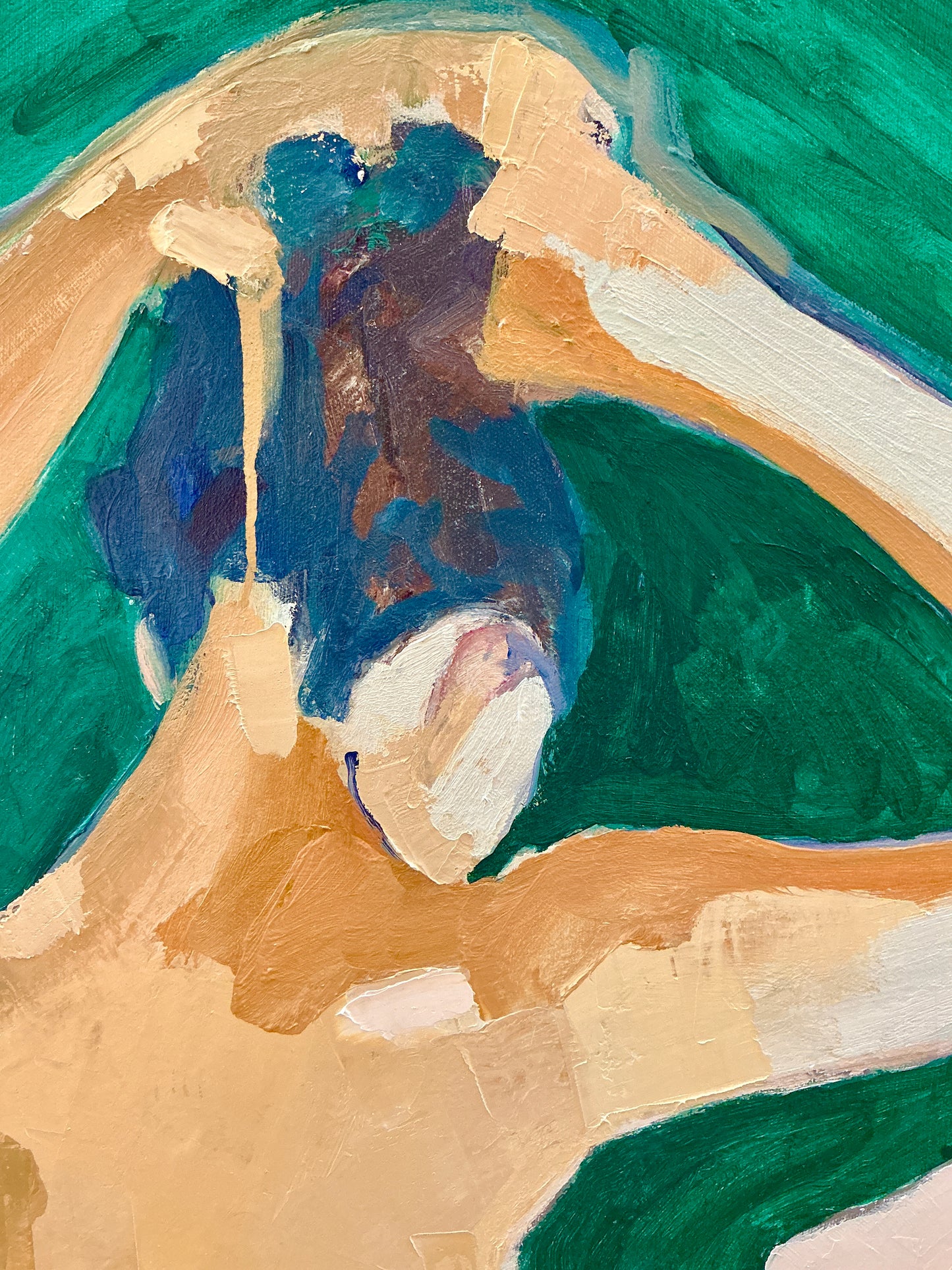 Gretchen McGinnis Her Shapes Nude Portrait in Wood Floater Frame