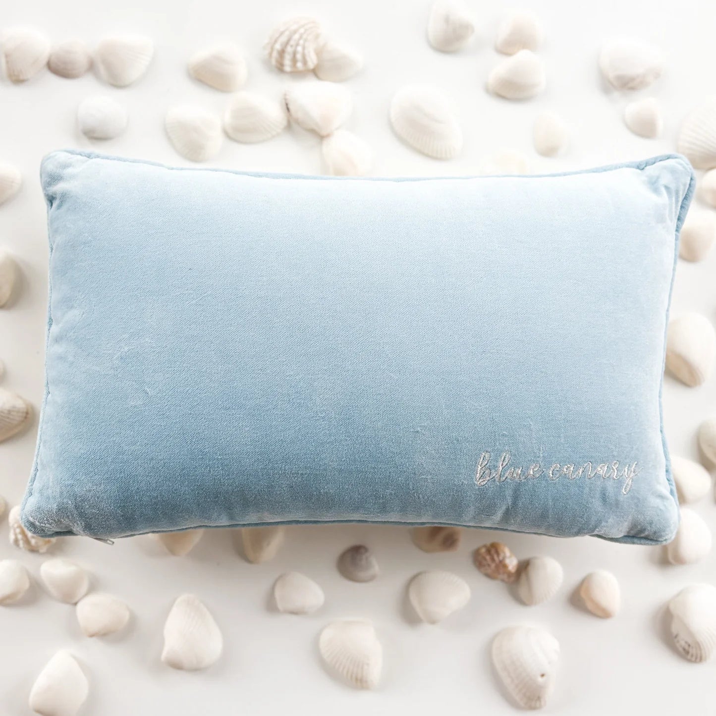 "Easily Distracted By Shells" Needlepoint Pillow