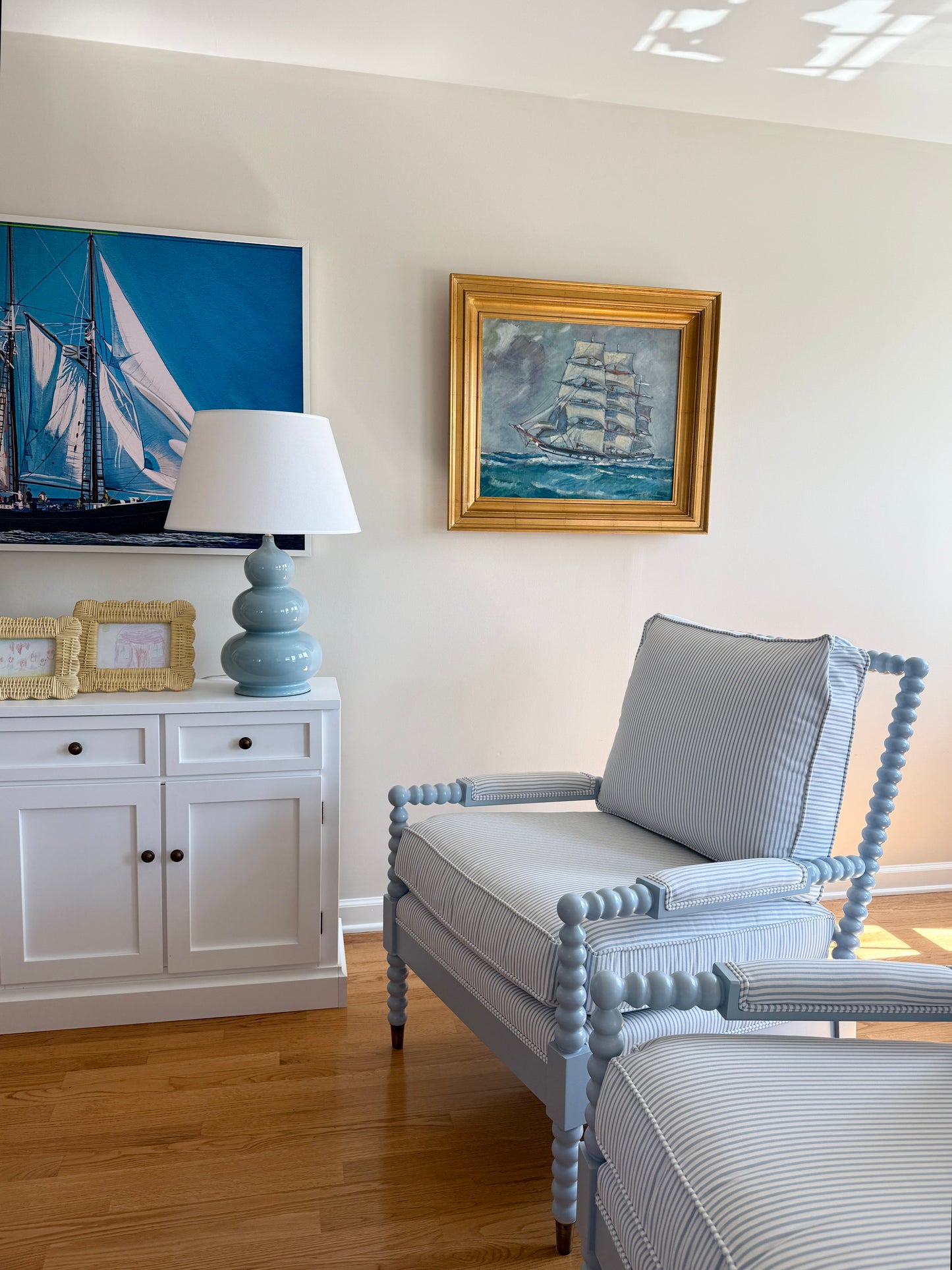 Ruth Wilcox Full Rigger Large American Clipper Ship Portrait Oil Painting in Gold Frame