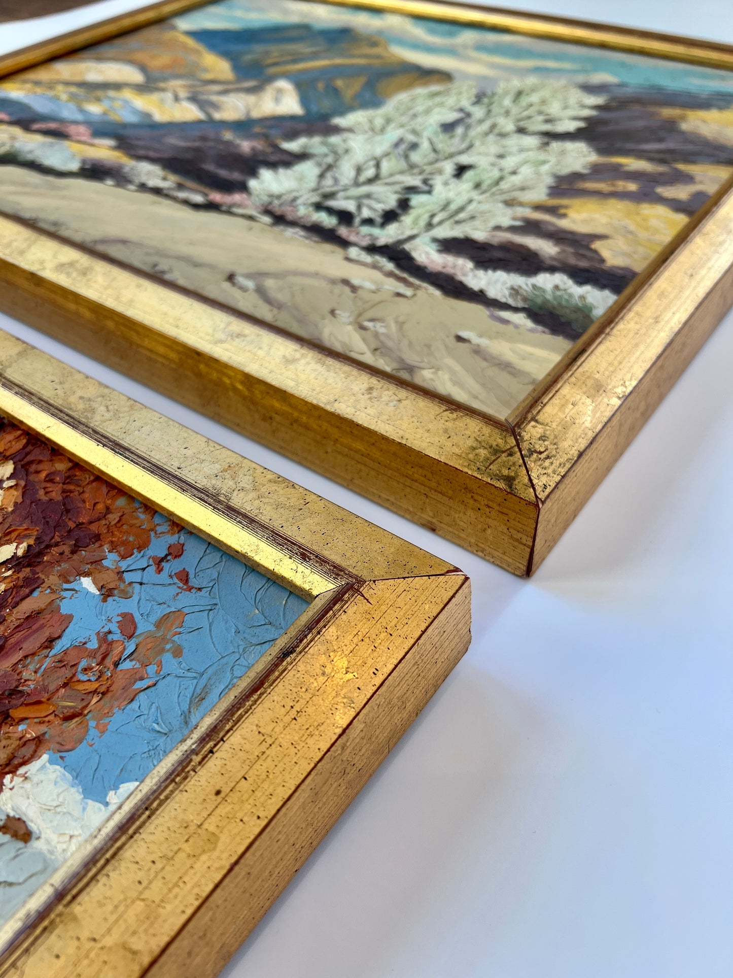 Colorful Impasto Mountain Landscape Oil Painting