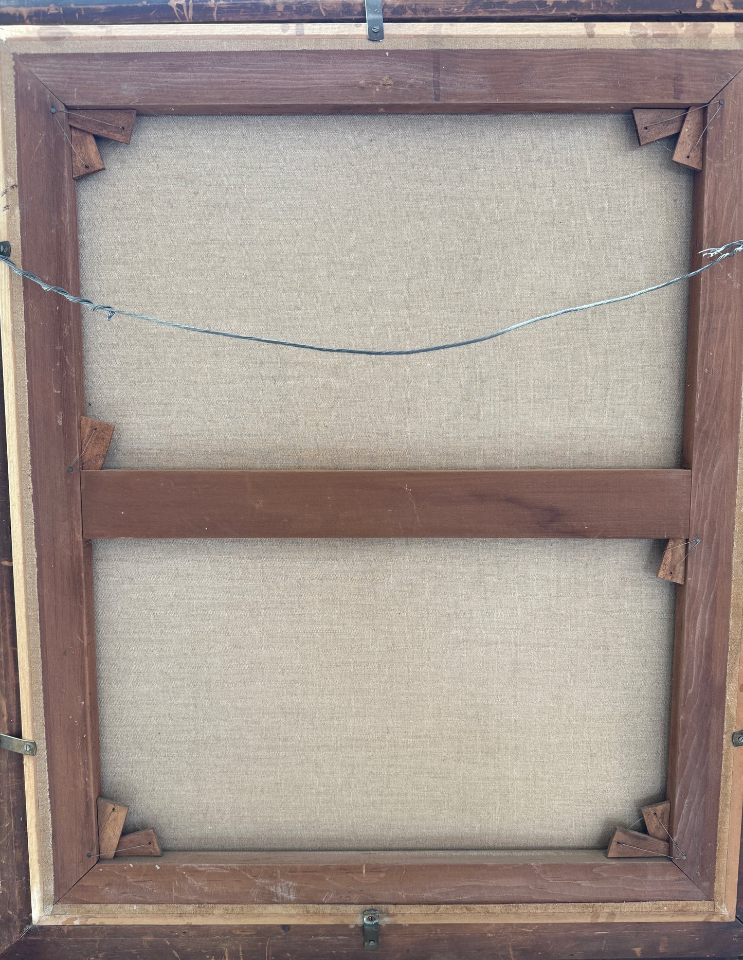 American 19th C. Portrait of a Gentleman Oil Painting in Grained Wood Frame