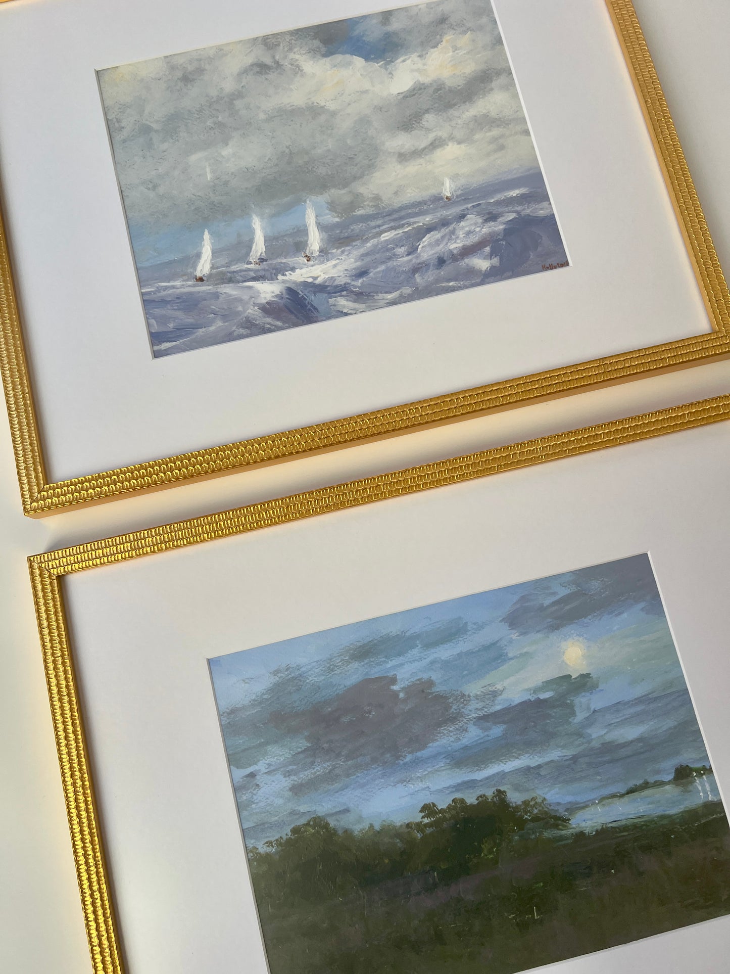 Terence Kelly Moonlit Seaside Landscape Impressionist Painting