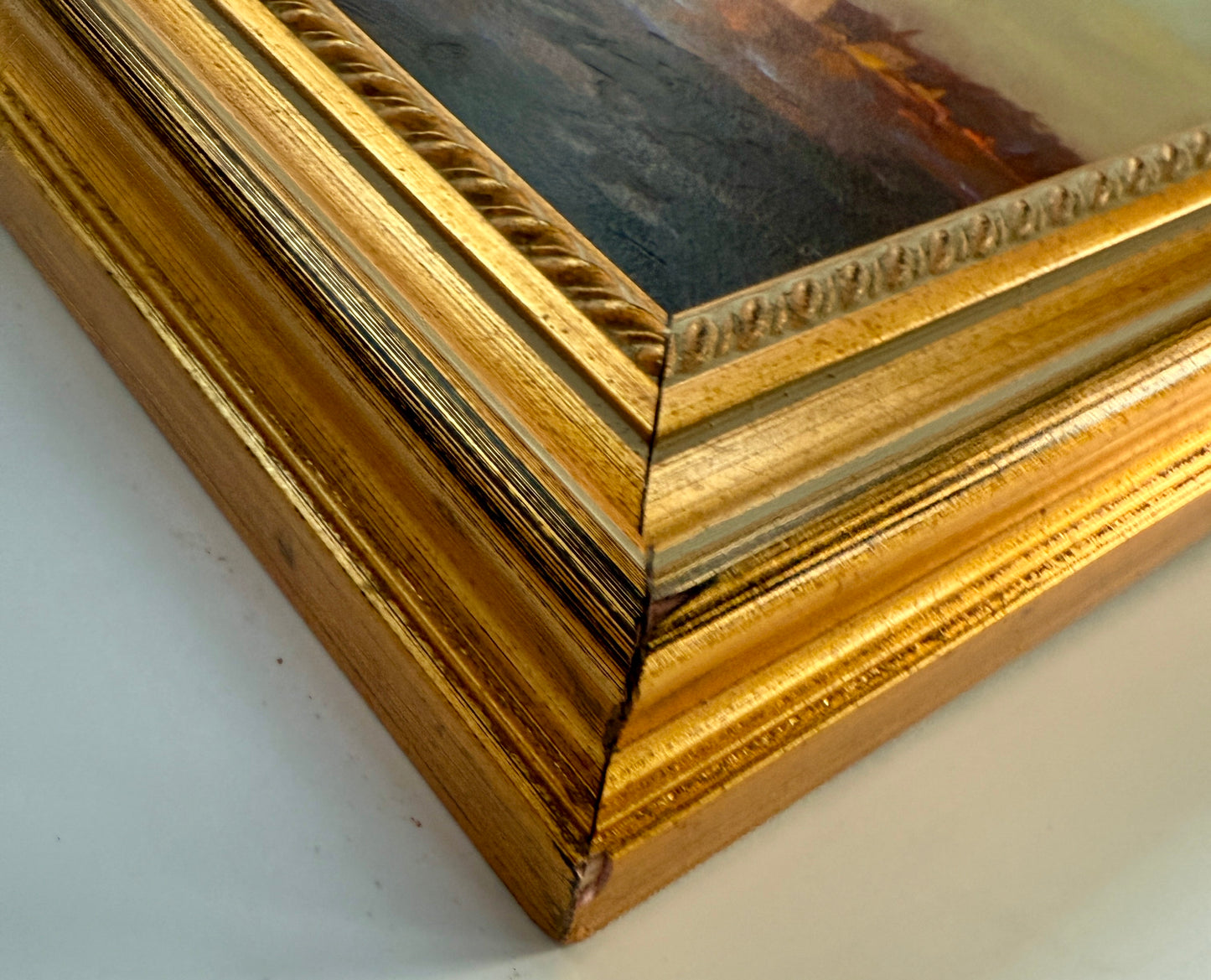 Vernon Broe In Full Glory Sailboat Yacht Race in Seascape Oil Painting in Gold Frame