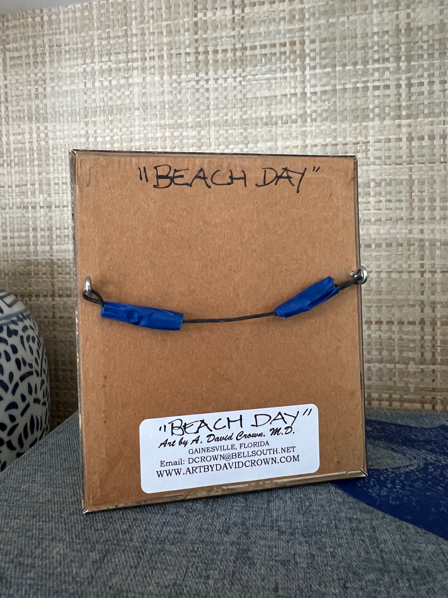 Miniature Impressionist Beach Painting