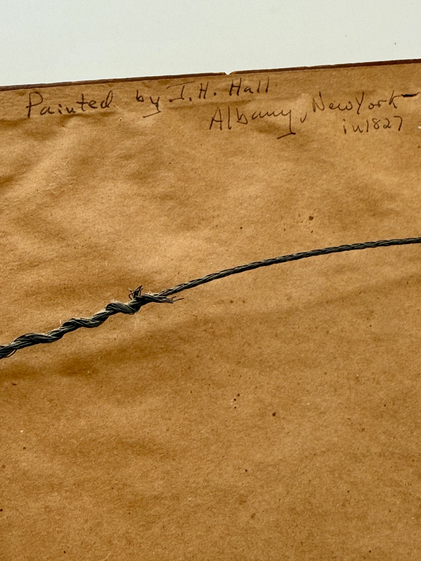 1827 J.H. Hall American Female Goddess #2 Watercolor Painting Portrait in Gold Frame