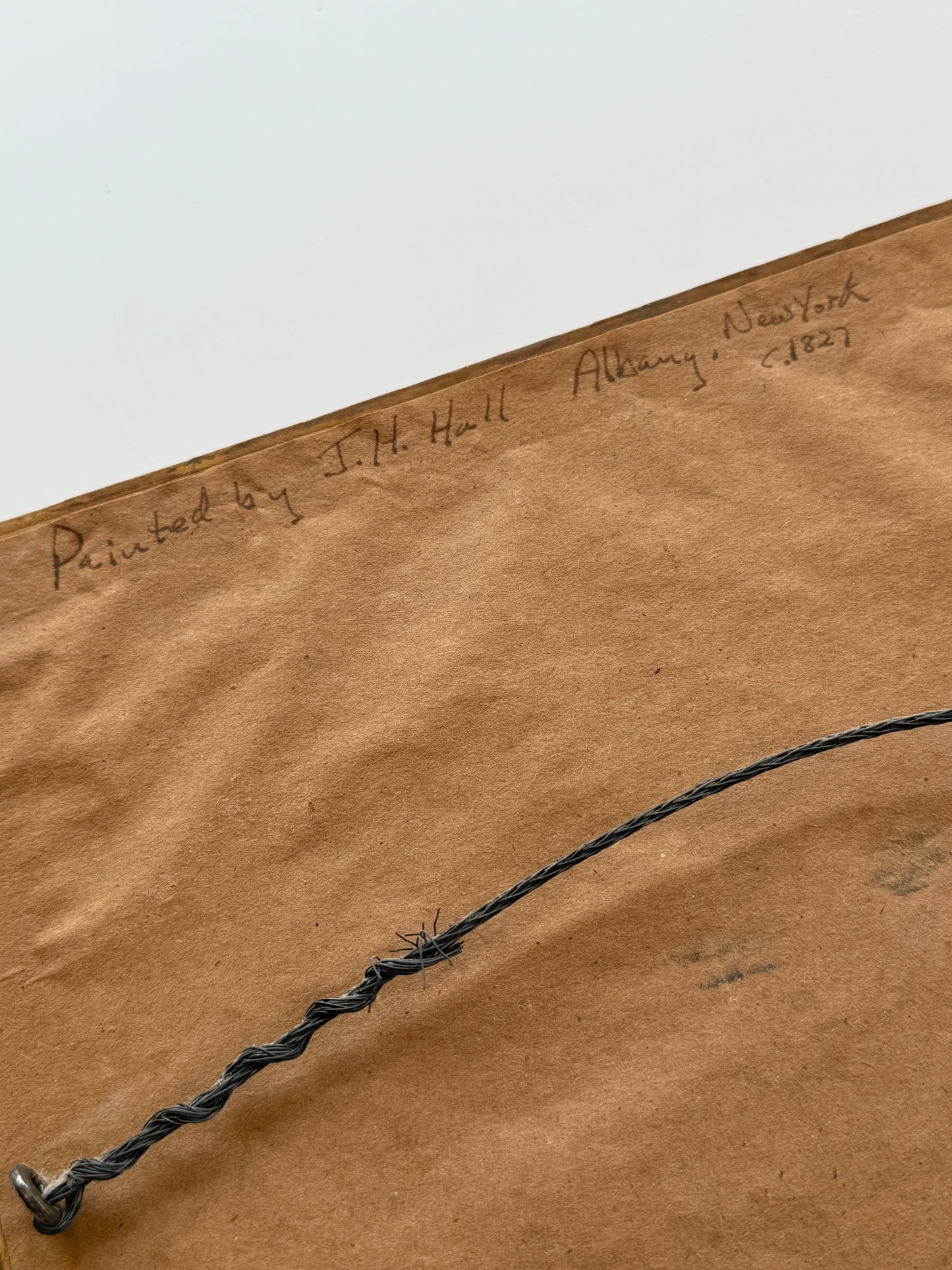 1827 J.H. Hall American Female Goddess #1 Watercolor Painting Portrait in Gold Frame