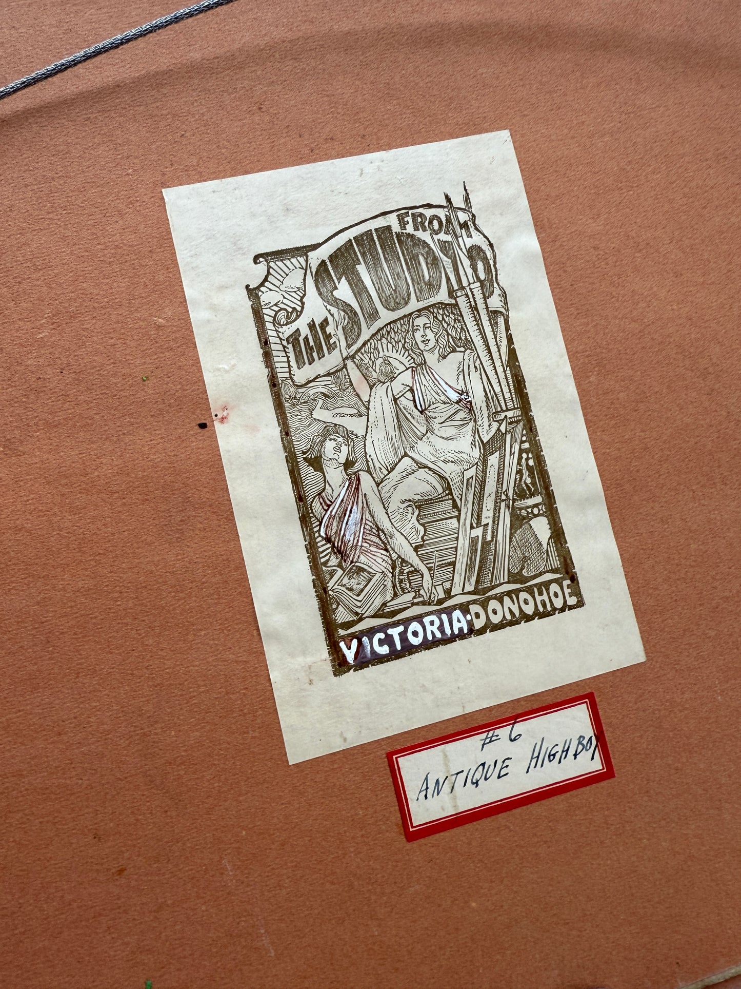 Victoria Donohue Antique Highboy Traditional Interior Scene Oil Painting in Gold Frame