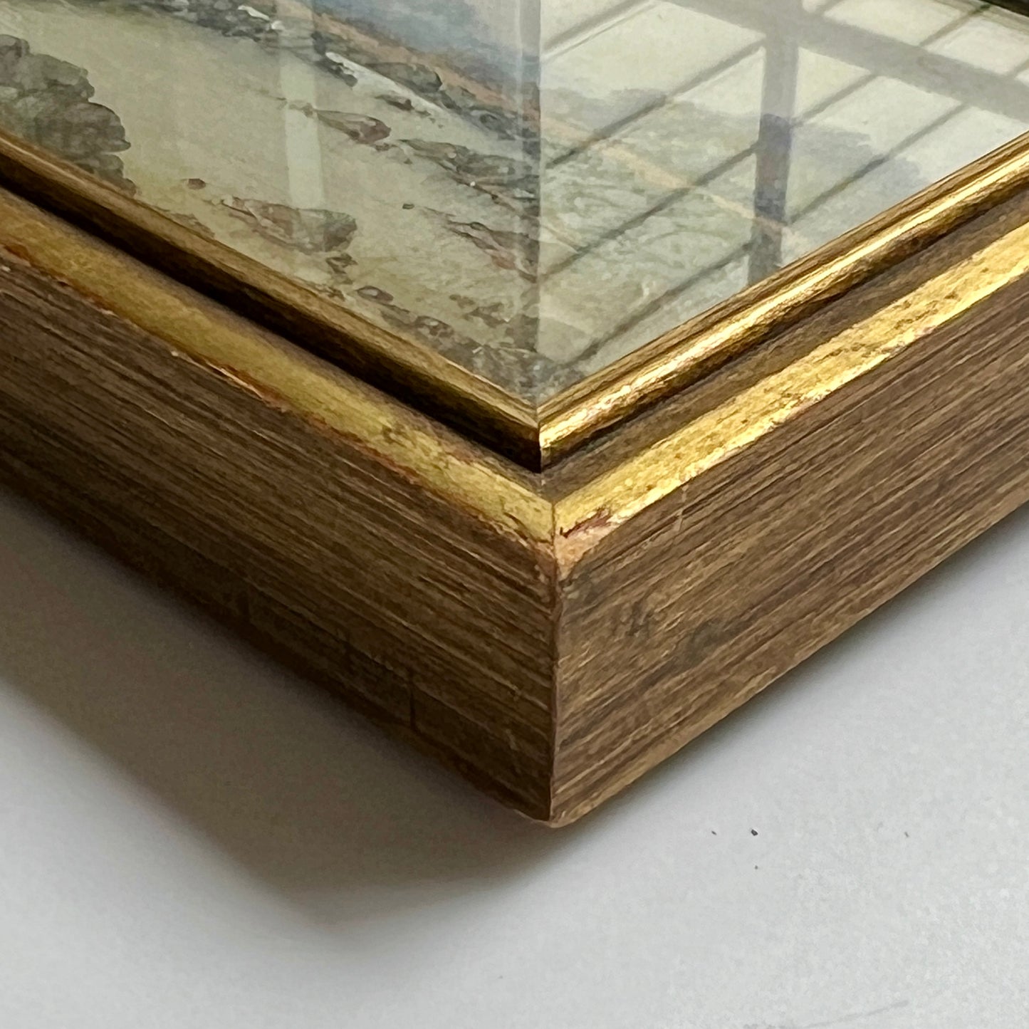 Benson Bond Moore American River Landscape Oil Painting in Gold Frame