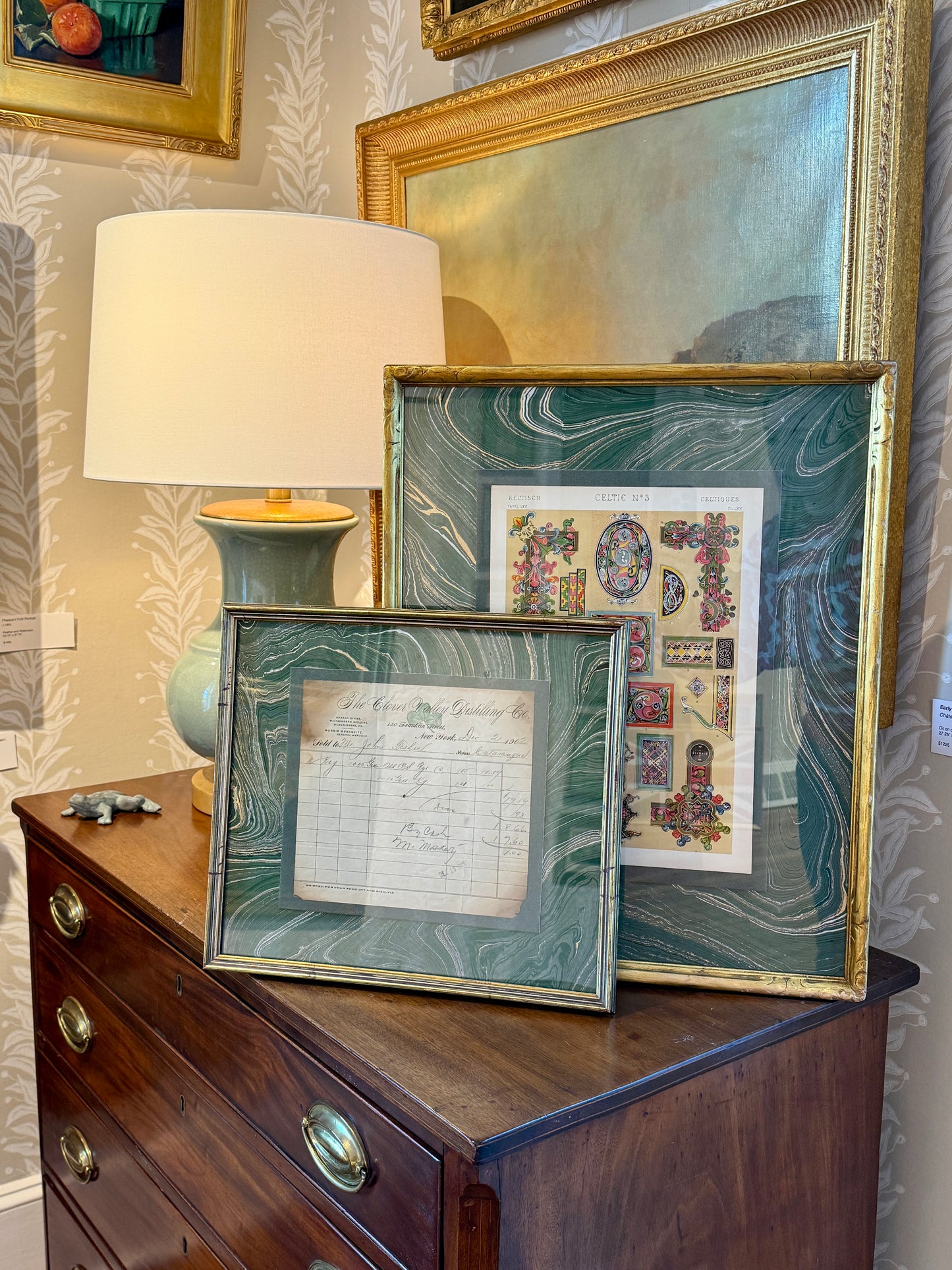 19th Century Colored Lithograph of Celtic Desigs from The Grammar of Ornament (1856)