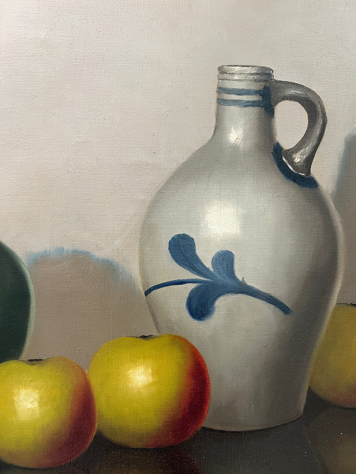 Nicolaas Bruynesteyn (1893 - 1950) Apples Still Life Oil Painting in Custom Frame