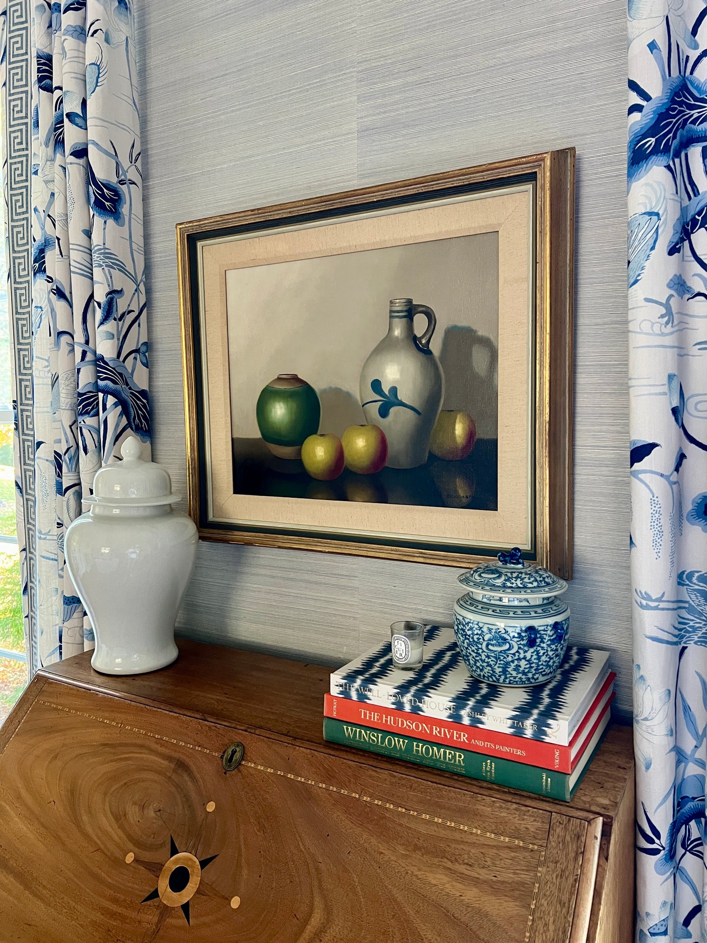 Nicolaas Bruynesteyn (1893 - 1950) Apples Still Life Oil Painting in Custom Frame