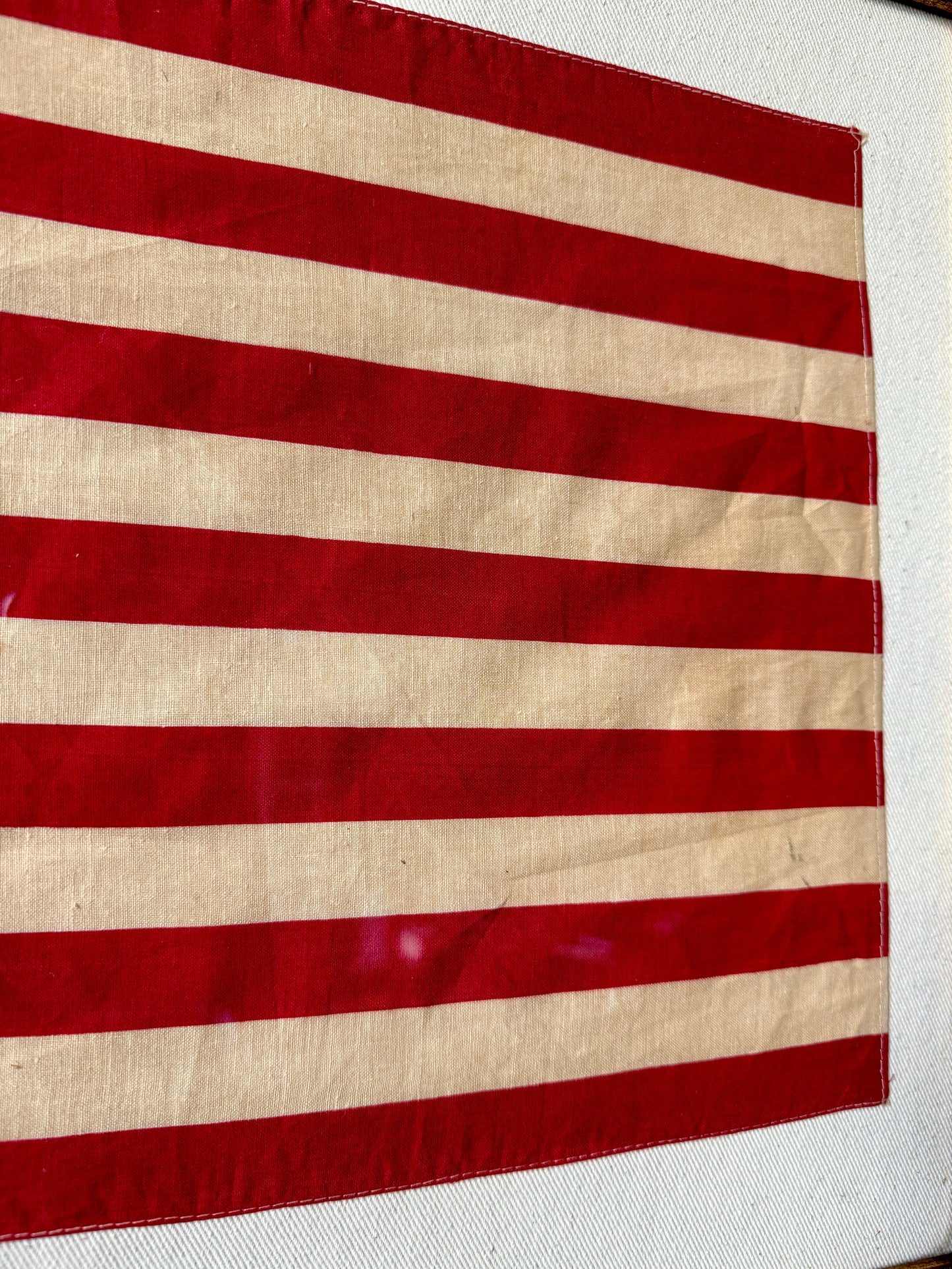 48 Star American Flag on Duck Cloth in Ornate Gold 19th Century Frame