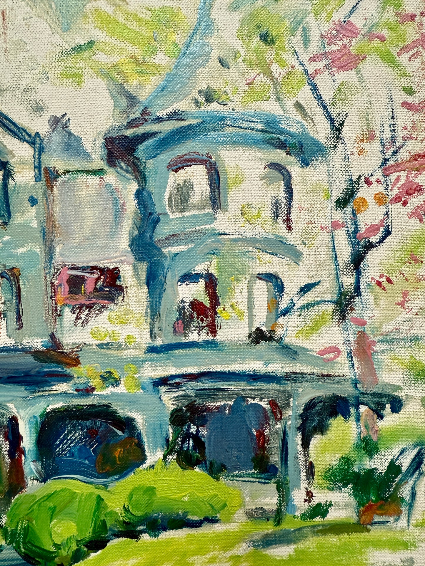 Victoria Donohue Rosemont College Bryn Mawr Pennsylvania Oil Painting in Gold Frame