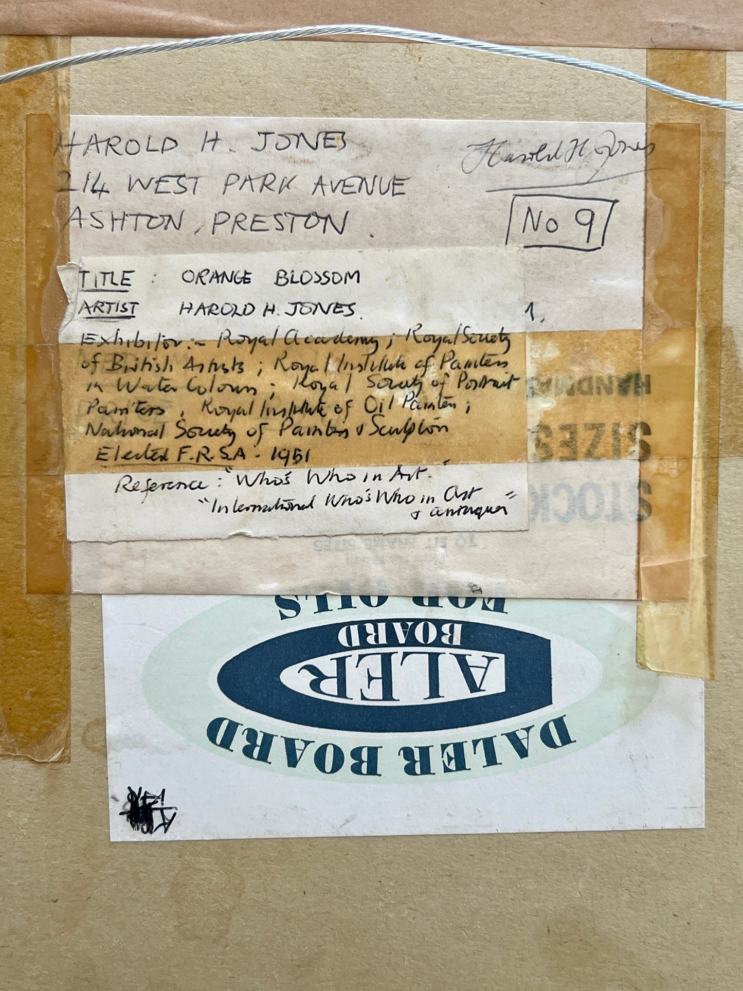 Harold Jones Early 20th Century Orange Blossom Still Life Oil Painting in Gold Frame