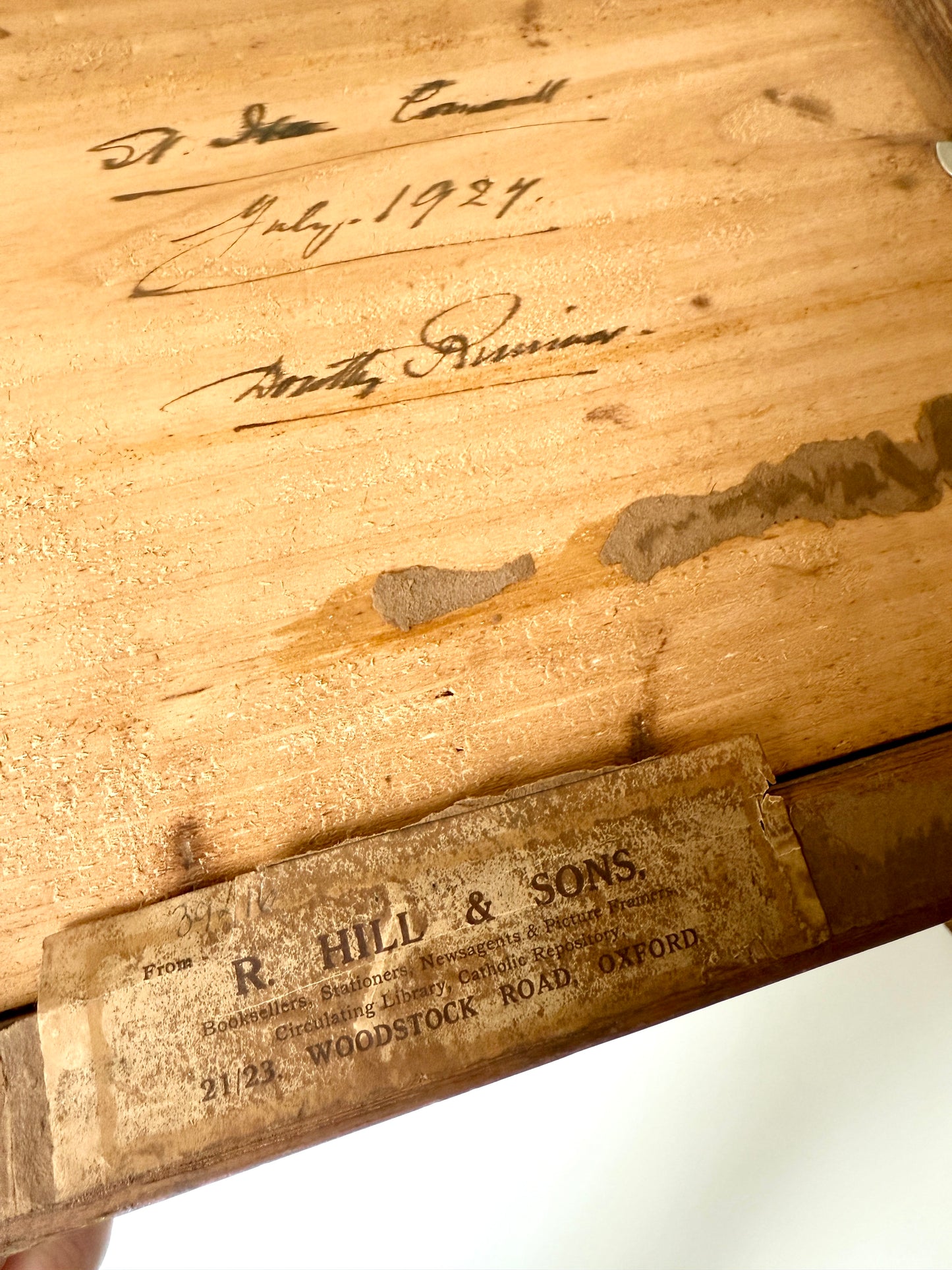 1924 Seascape with Sailboat Oil Painting in Gilded Wood Frame