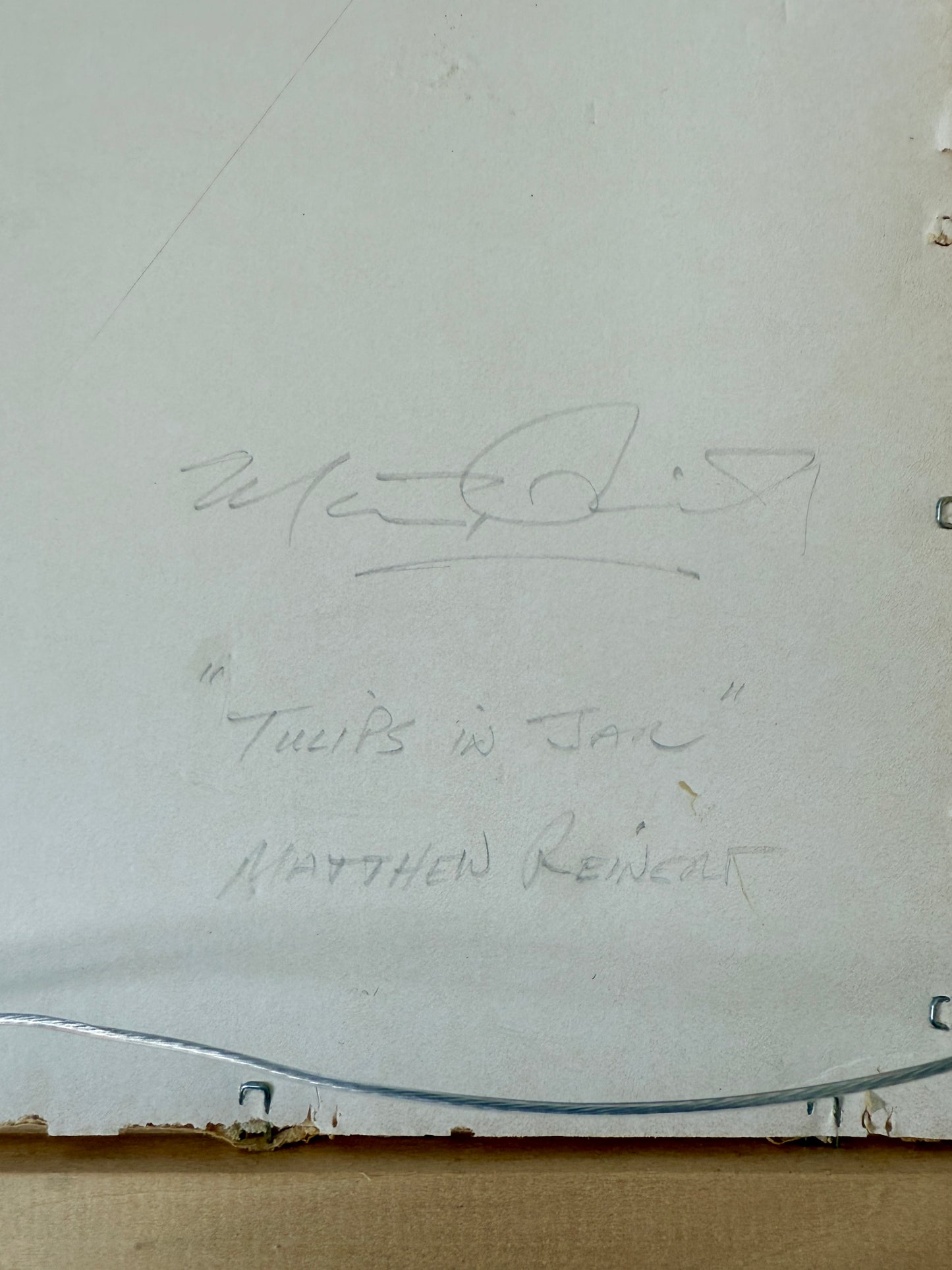 Matthew Reinert Yellow Tulips in January Still Life Oil Painting in Gold Frame