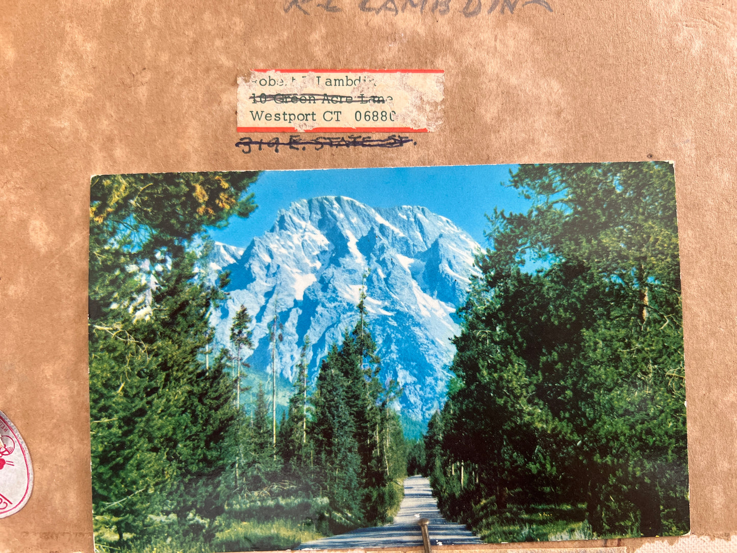 Robert Lynn Lambdin Mt. Moran, Wyoming #2 Mountain Landscape Oil Painting in Black Frame