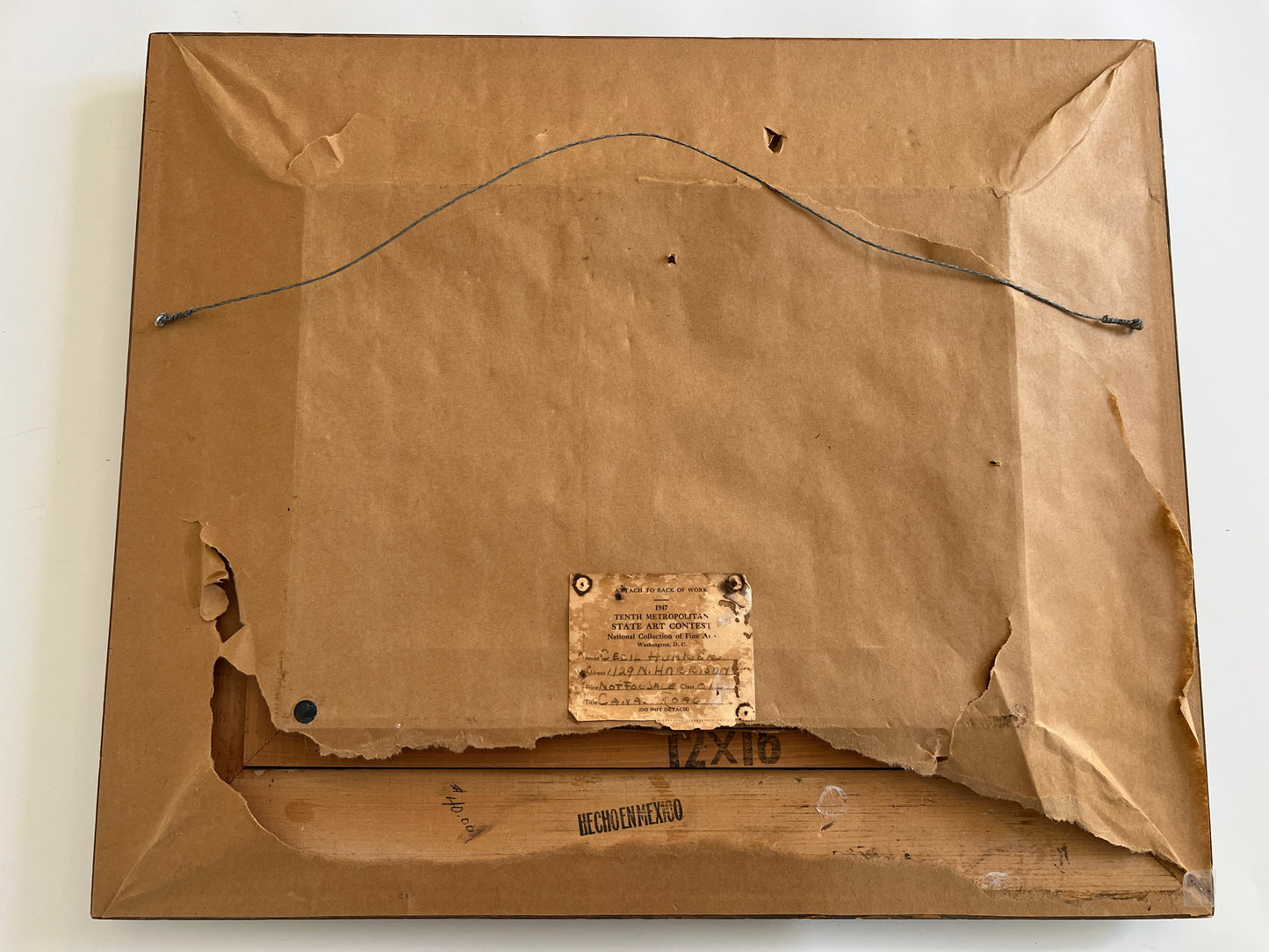 Cecil Hunker Canal Road Georgetown Washington, DC Landscape Oil Painting in Gilded Wood Frame