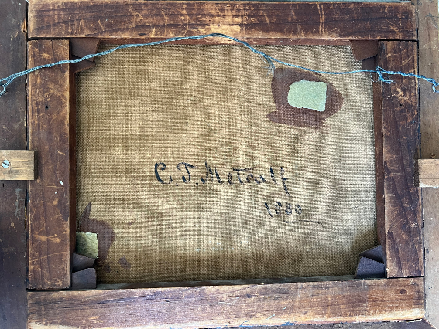 19th Century Still Life Fruit on Plate Oil Painting in Lemon Gold Frame