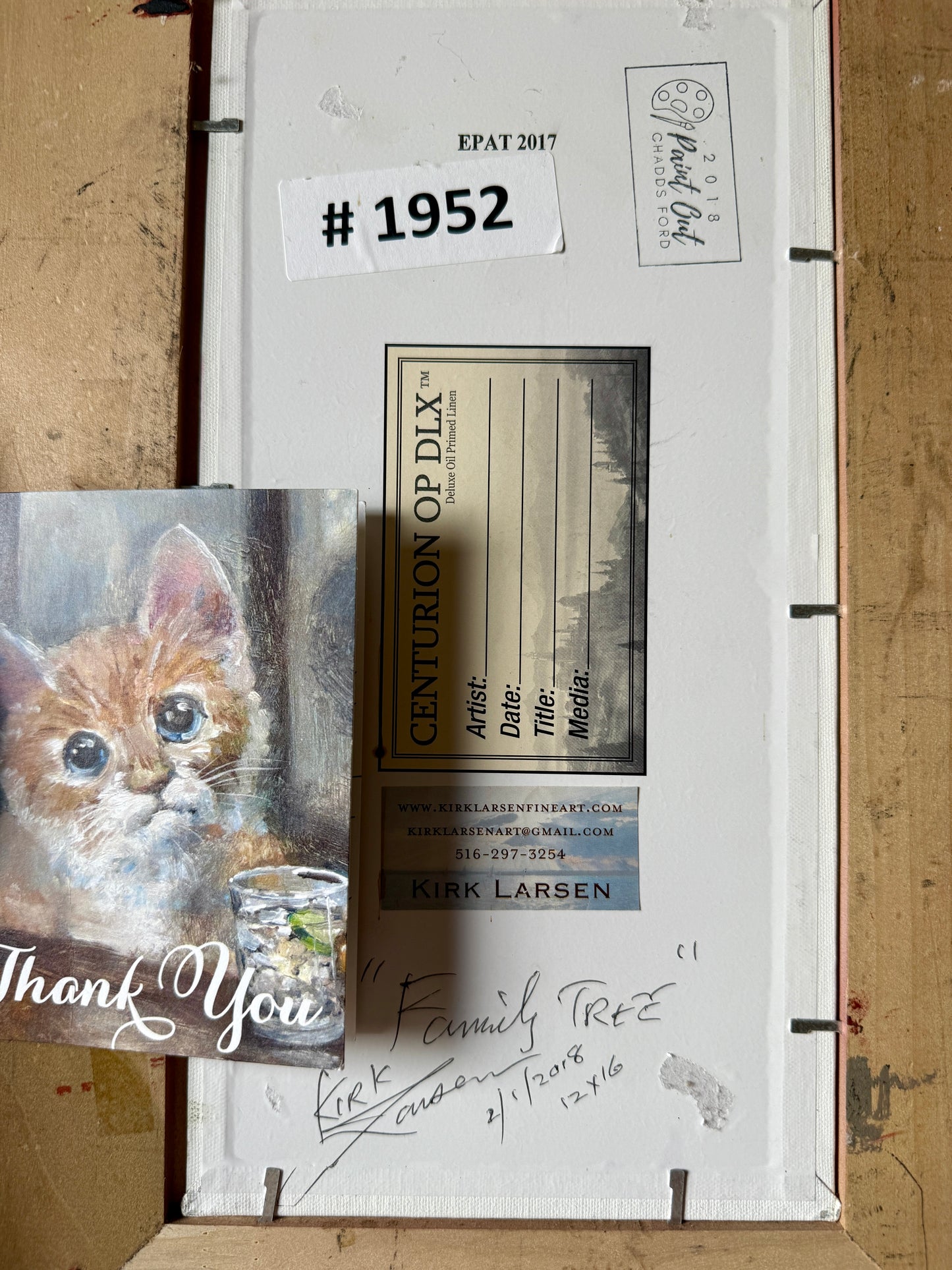 Kirk Larsen Family Tree Impressionist Landscape in Painted Frame