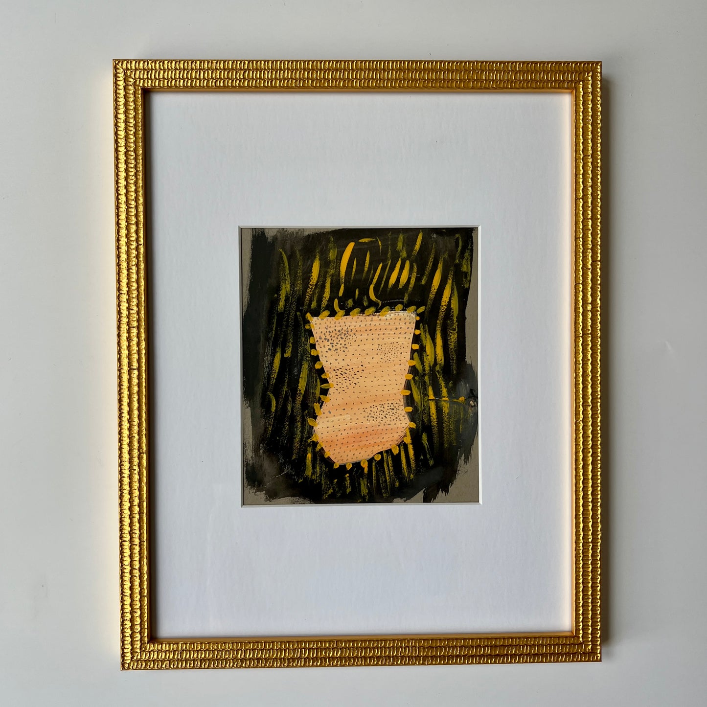 Vintage Abstract Female Nude Portrait Oil Painting #1 in Gold Frame