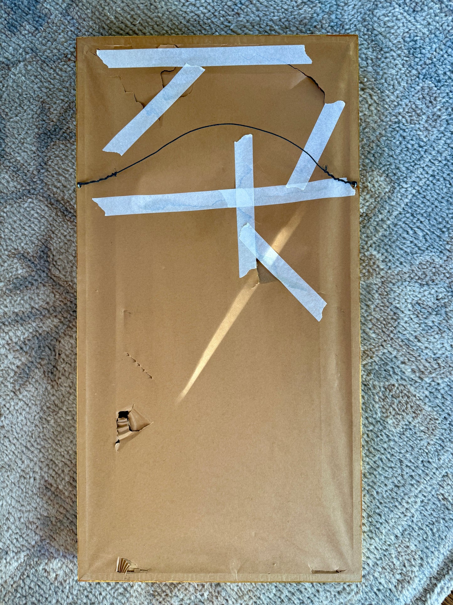 Vintage Herb Sampler Needlepoint on Linen in Gold Frame