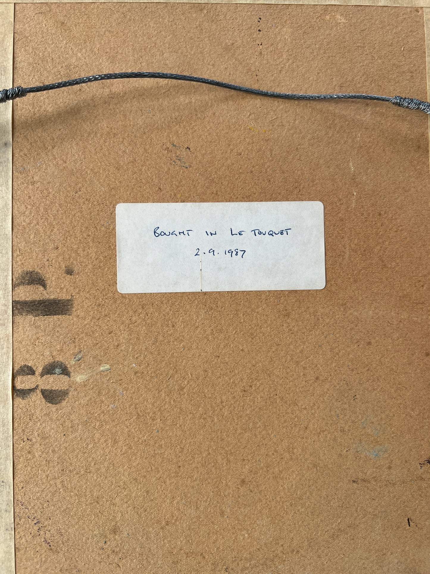 Vintage Le Touquet France Coastal Town Impasto Oil Painting in Cream Frame