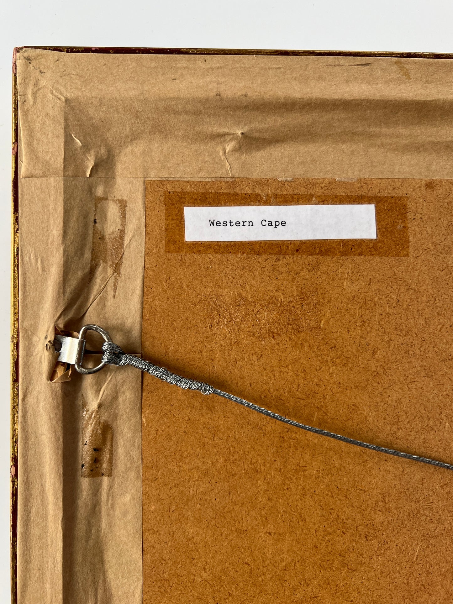 Vintage Western Cape Coastal Seascape Oil Painting in Gold Frame