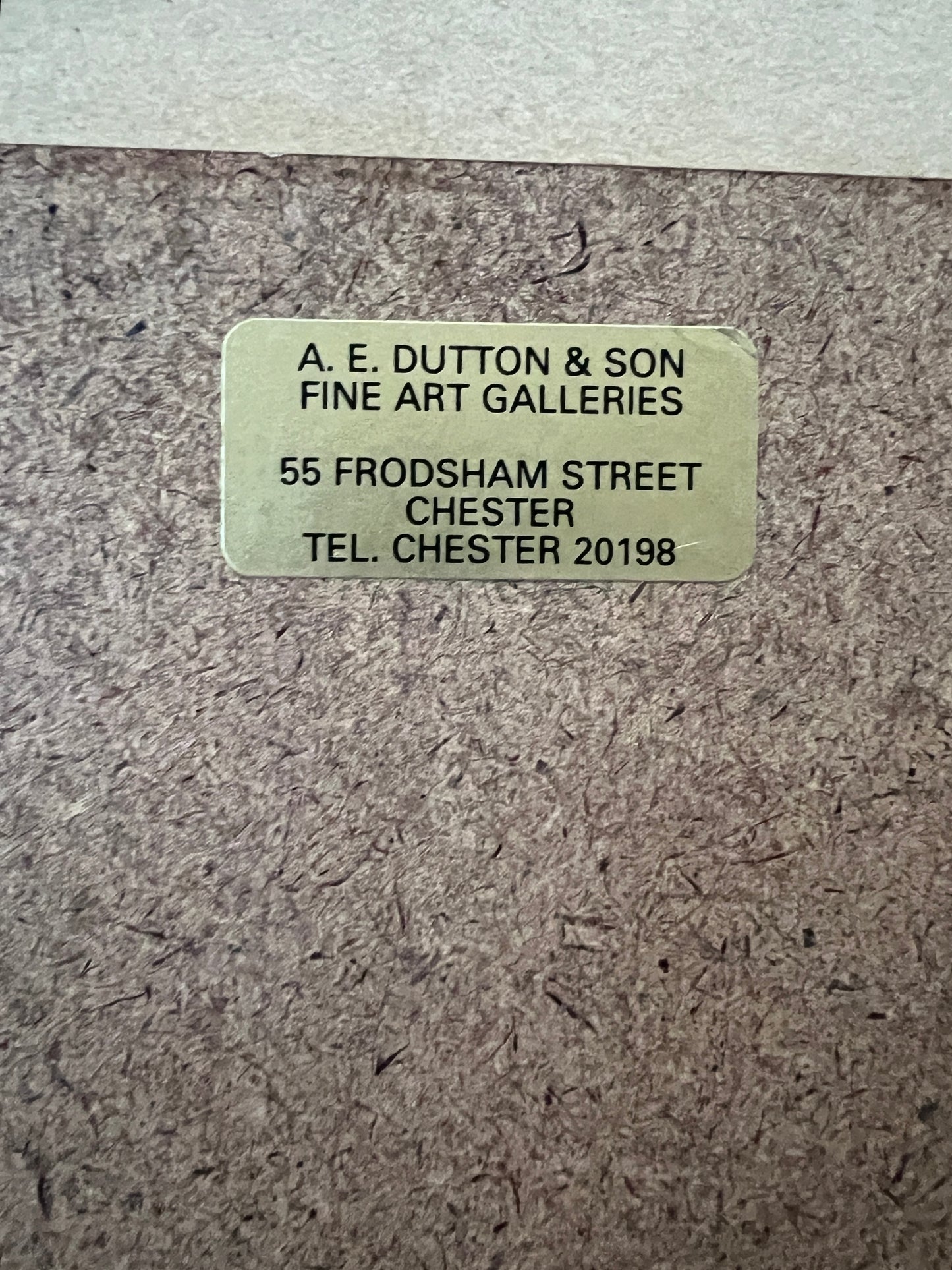 Vintage Mountain Lake Landscape Oil Painting in Gold Frame