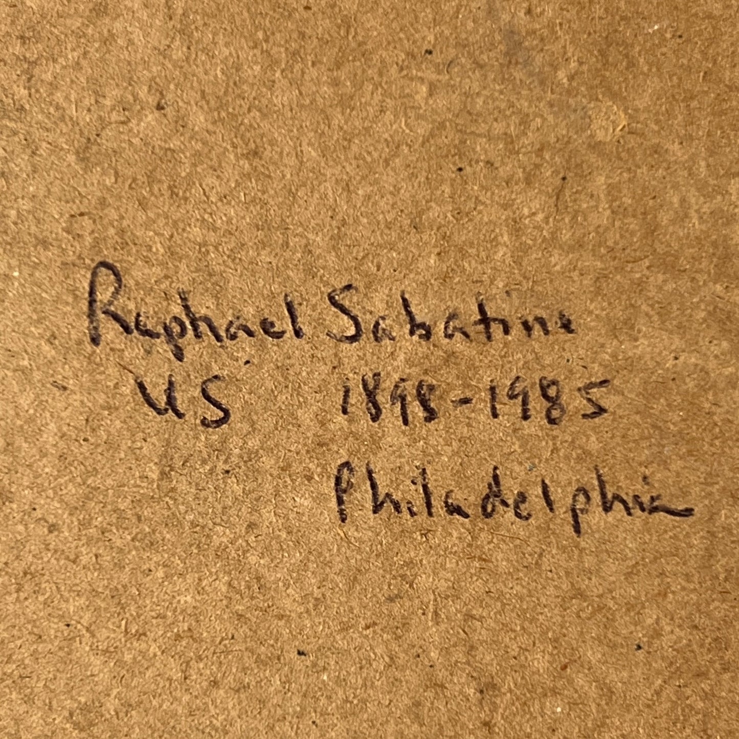 1925 Raphael Sabatini Fantastical Rainbow Kingdom Watercolor Painting in Blue Gold Frame