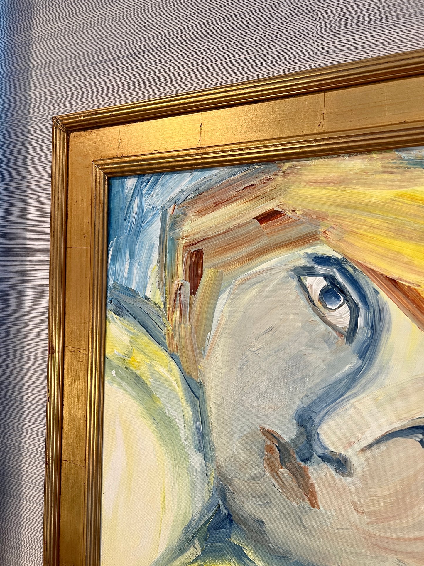 Vintage Modern Female Portrait Painting