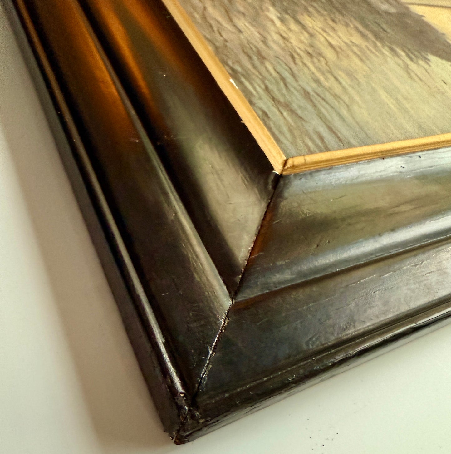 Louis Saphier Sailboats in Seascape Oil Painting in Black and Gold Frame