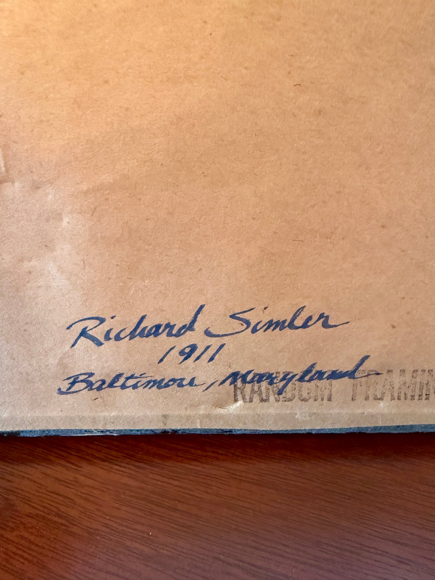 1911 Original Photograph of Equestrian Boy of Baltimore, MD in Grained Wood Frame