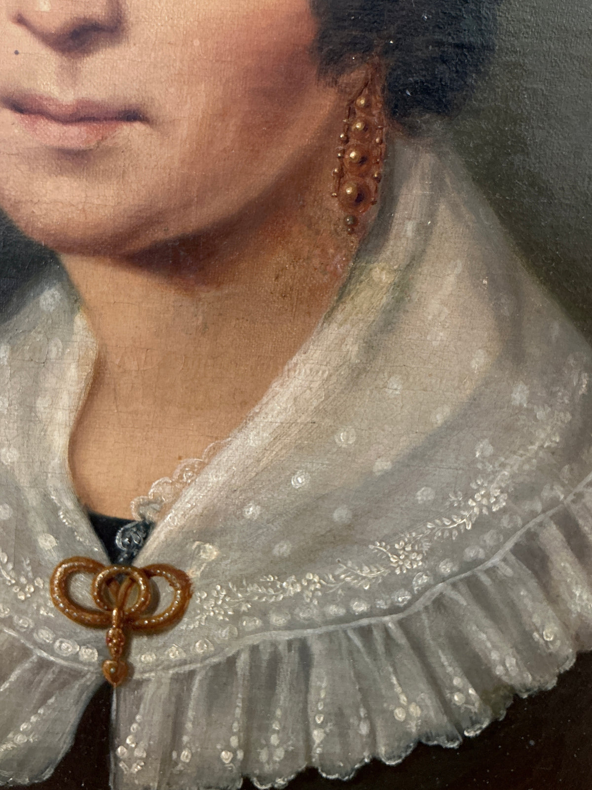Pair of Carl Philipp Schwab 19th Century Gentleman and a Lady Biedermeier Couple Portrait Oil Paintings in Gilded Frames