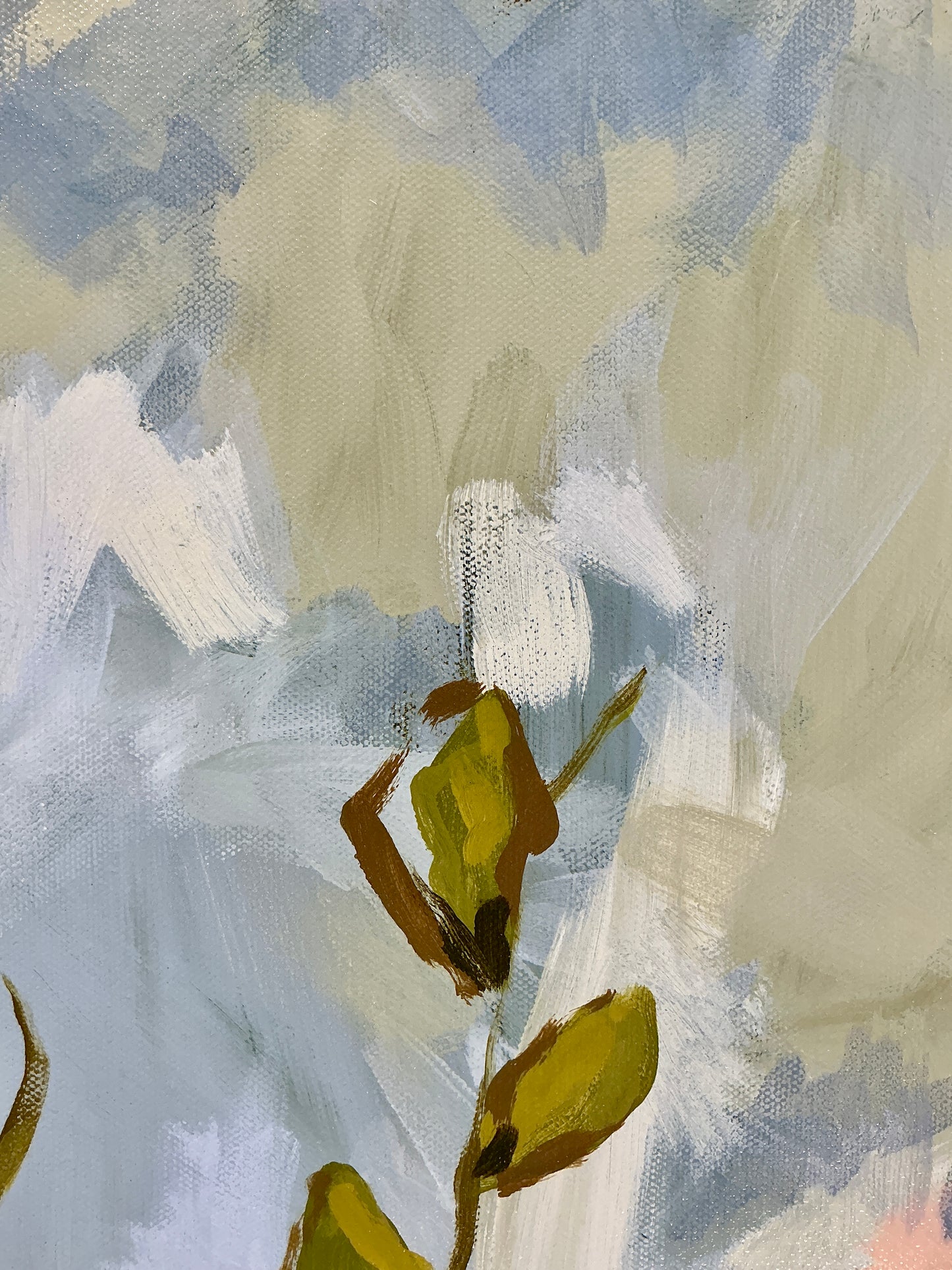 Jessa Butler Olive Palette Expressionist Botanical Painting
