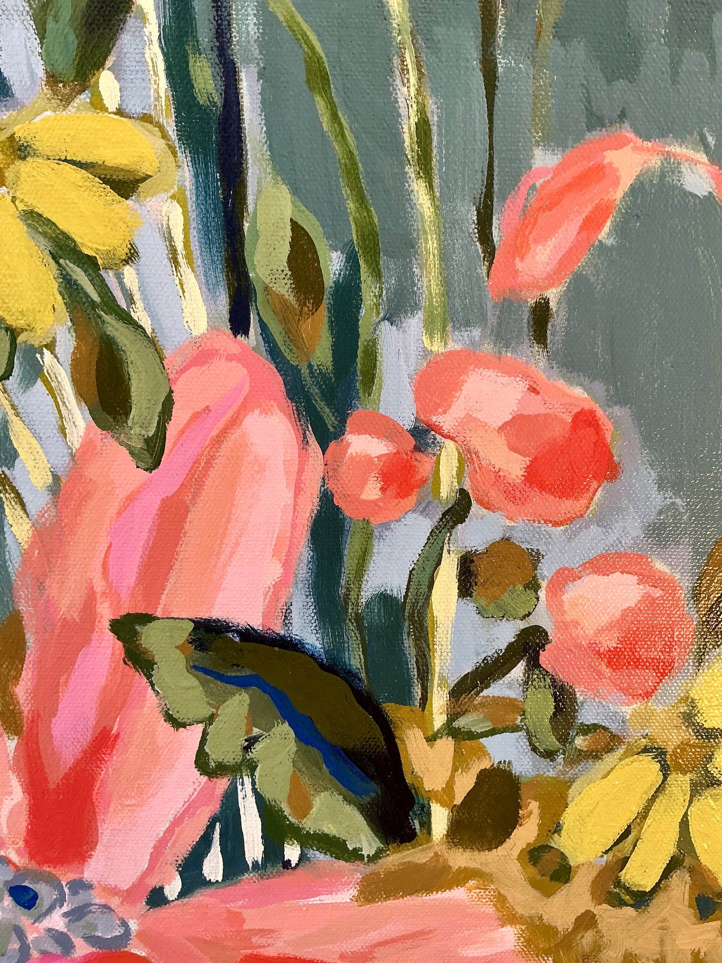Jessa Butler Olive Dreamers Expressionist Botanical Painting