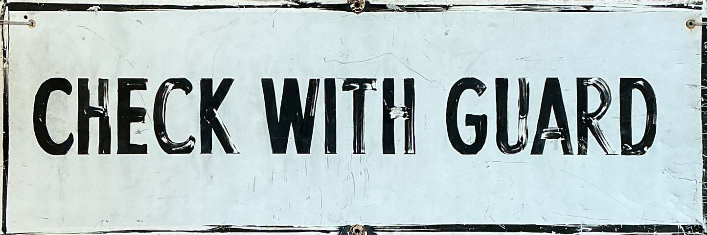 Vintage Cape May Check With Guard Lifeguard Beach Sign