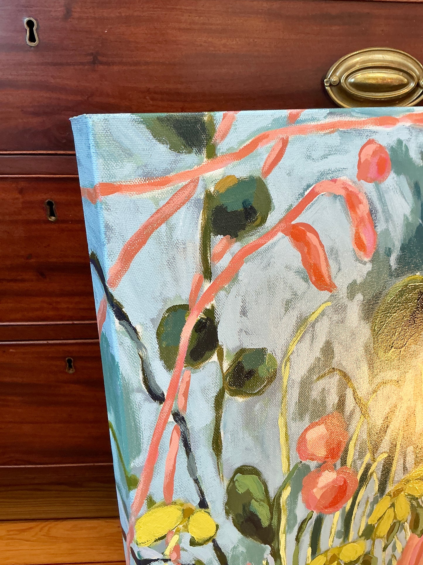 Jessa Butler Olive Dreamers Expressionist Botanical Painting