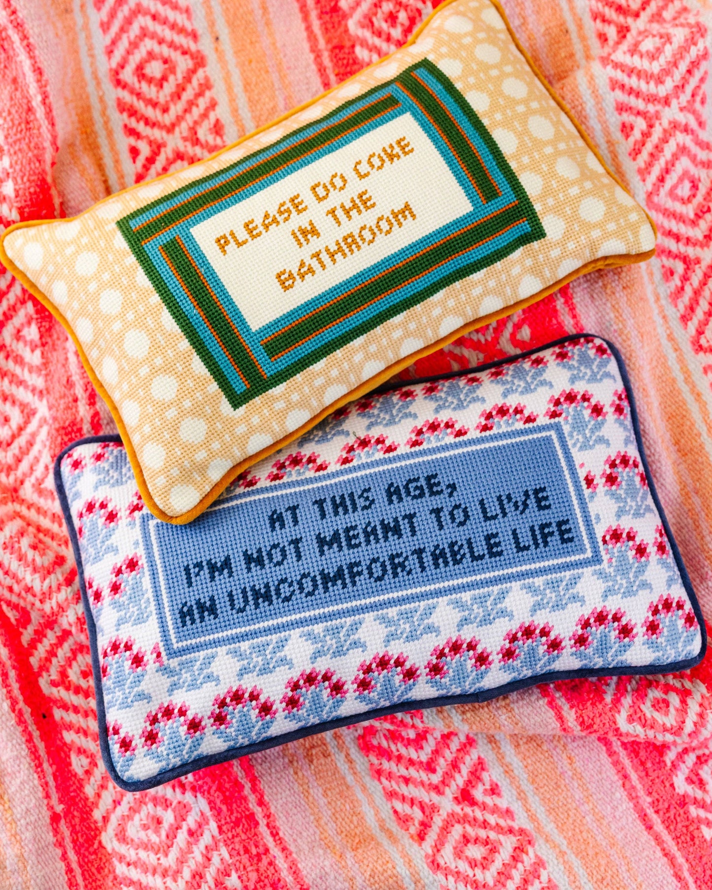 Not Meant To Live an Uncomfortable Life Needlepoint Pillow
