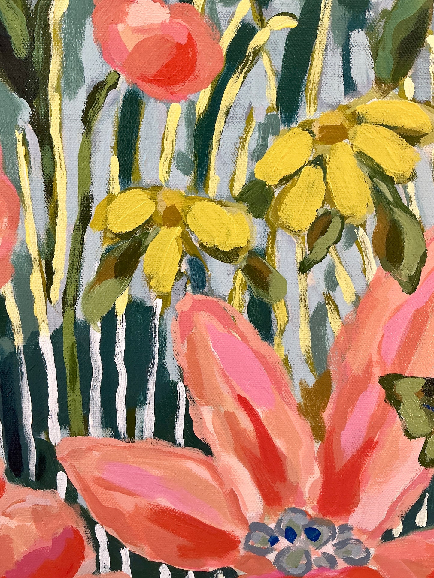 Jessa Butler Olive Dreamers Expressionist Botanical Painting