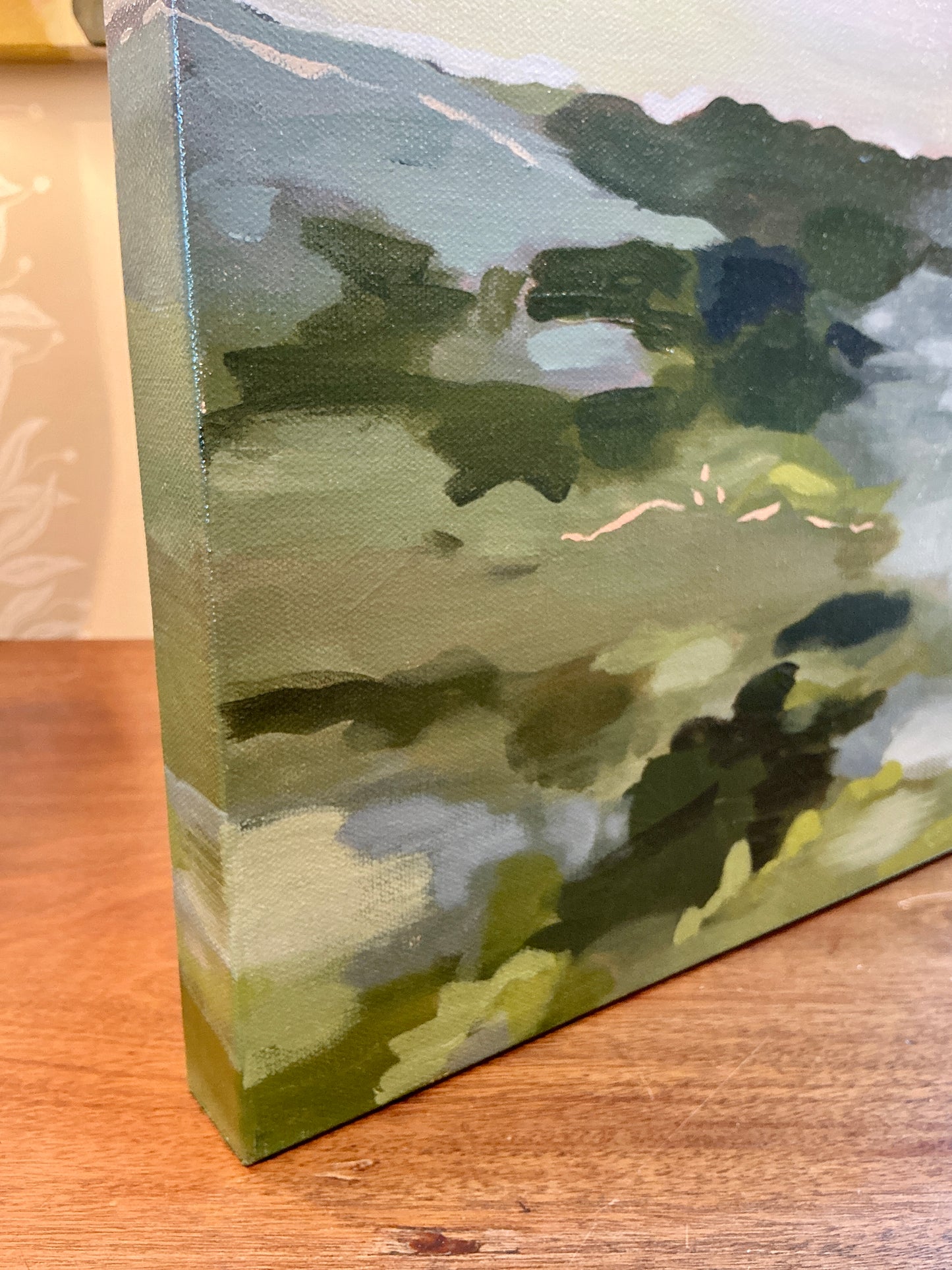 Jessa Butler Olive Sky Expressionist Landscape Painting