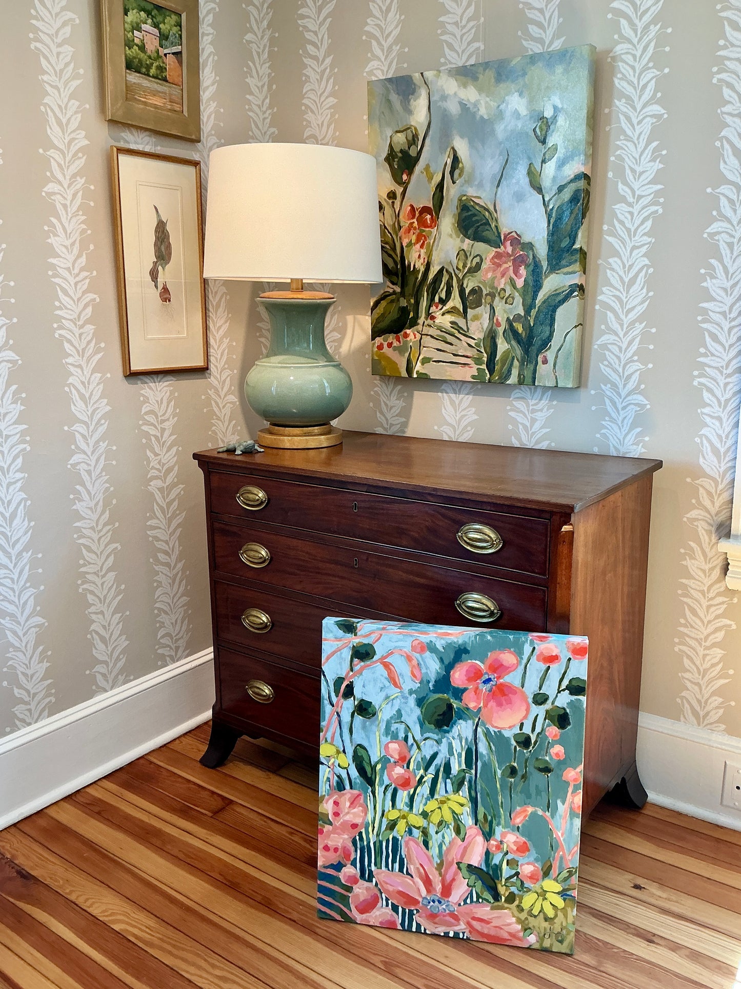 Jessa Butler Olive Dreamers Expressionist Botanical Painting