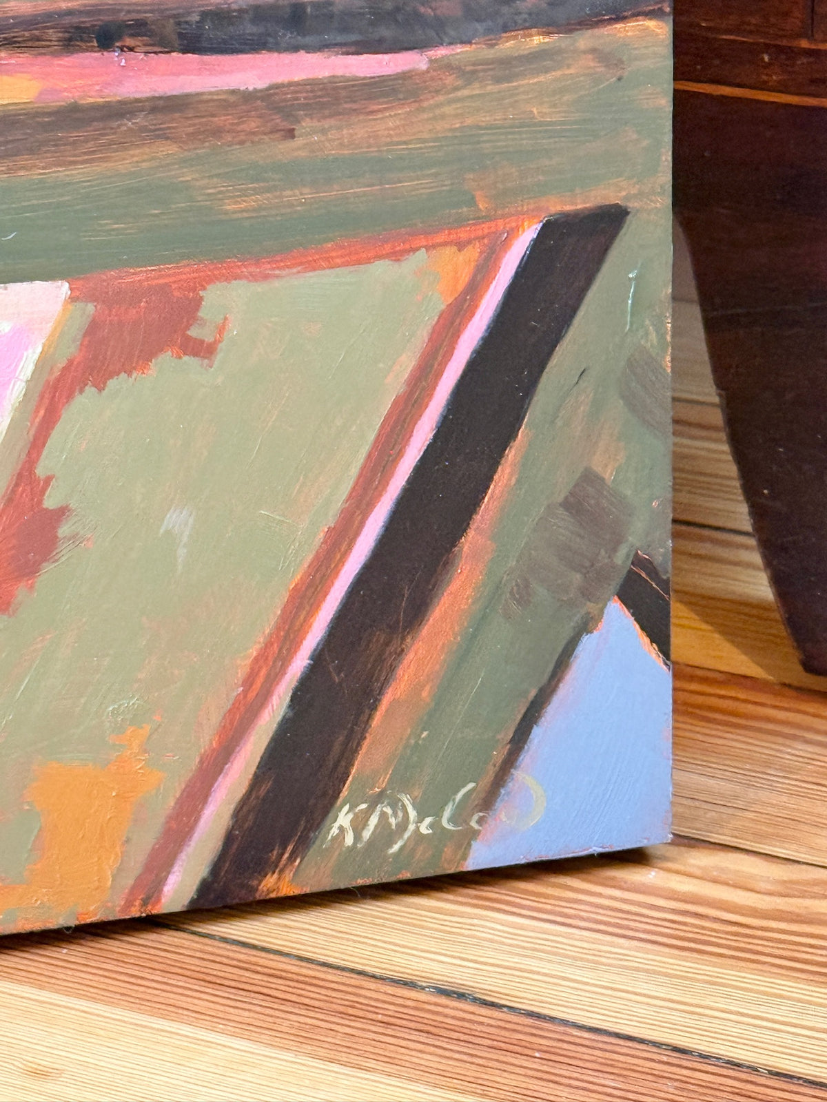Karen McCool I Never Let My Glass Get Half Empty Because I Am a F'in Optimist Oil Painting