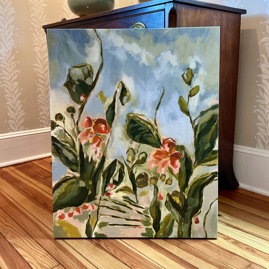 Jessa Butler Olive Palette Expressionist Botanical Painting