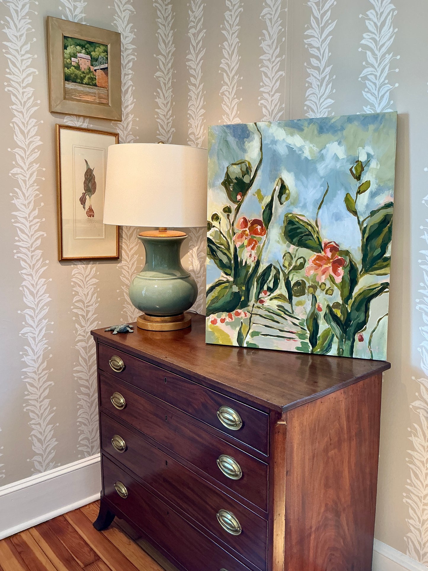 Jessa Butler Olive Palette Expressionist Botanical Painting