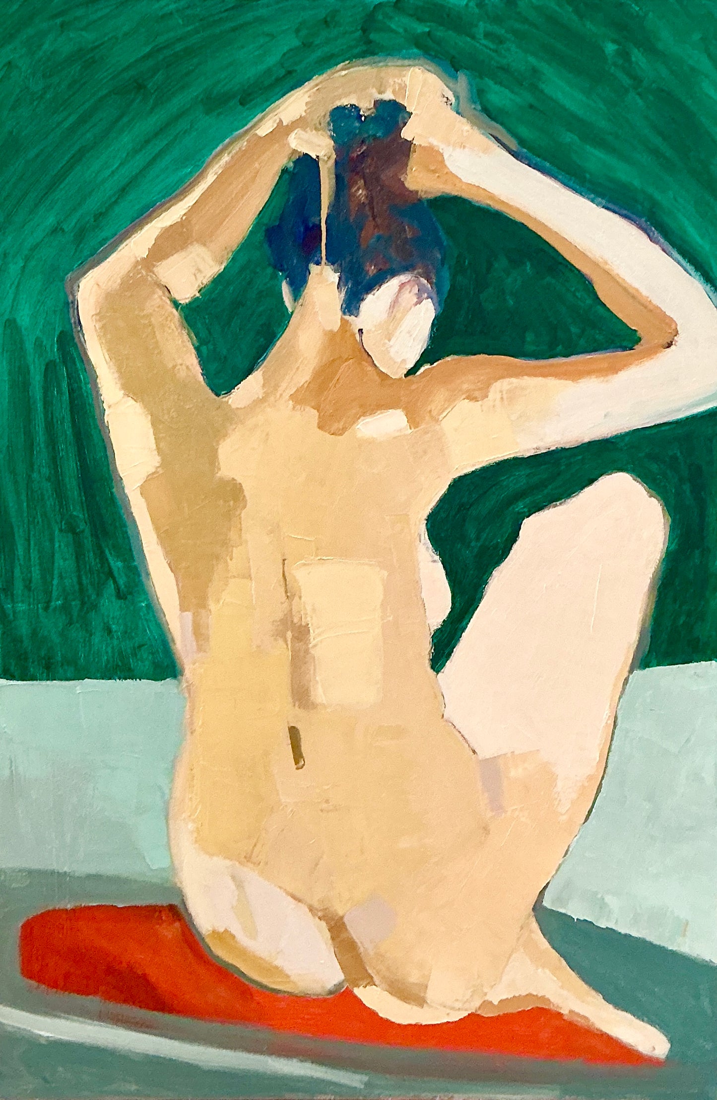 Gretchen McGinnis Her Shapes Nude Portrait in Wood Floater Frame