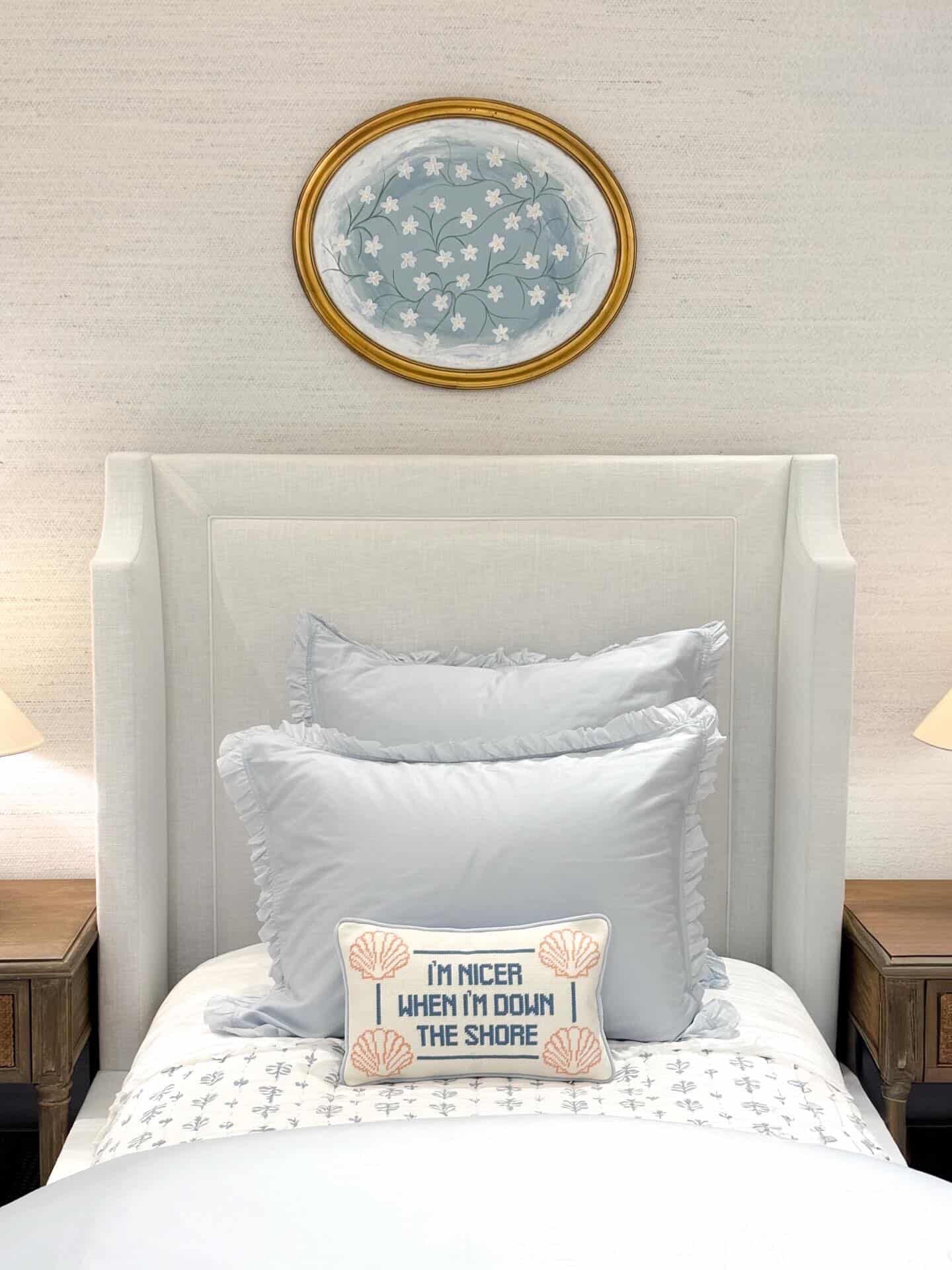 "I'm Nicer When I'm Down the Shore" Needlepoint Pillow