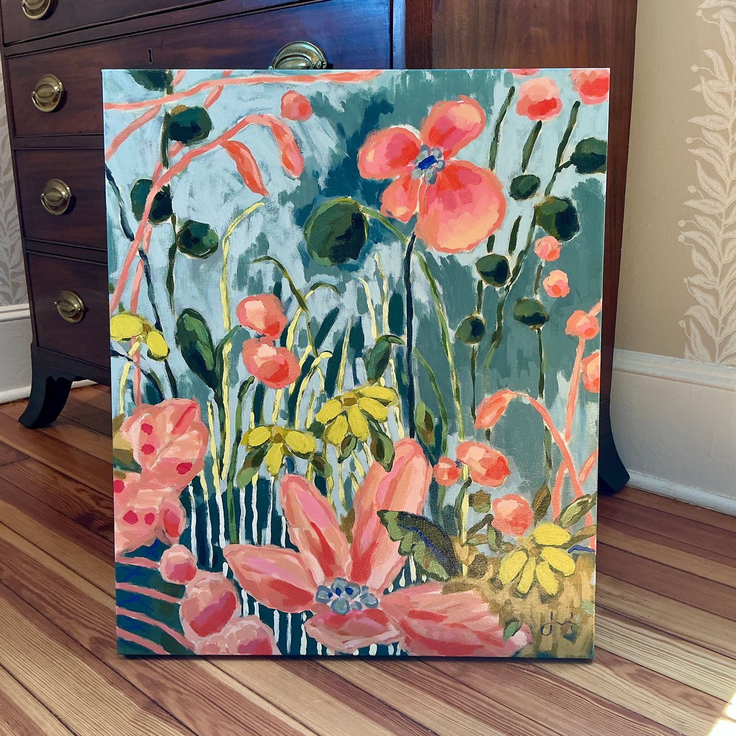 Jessa Butler Olive Dreamers Expressionist Botanical Painting