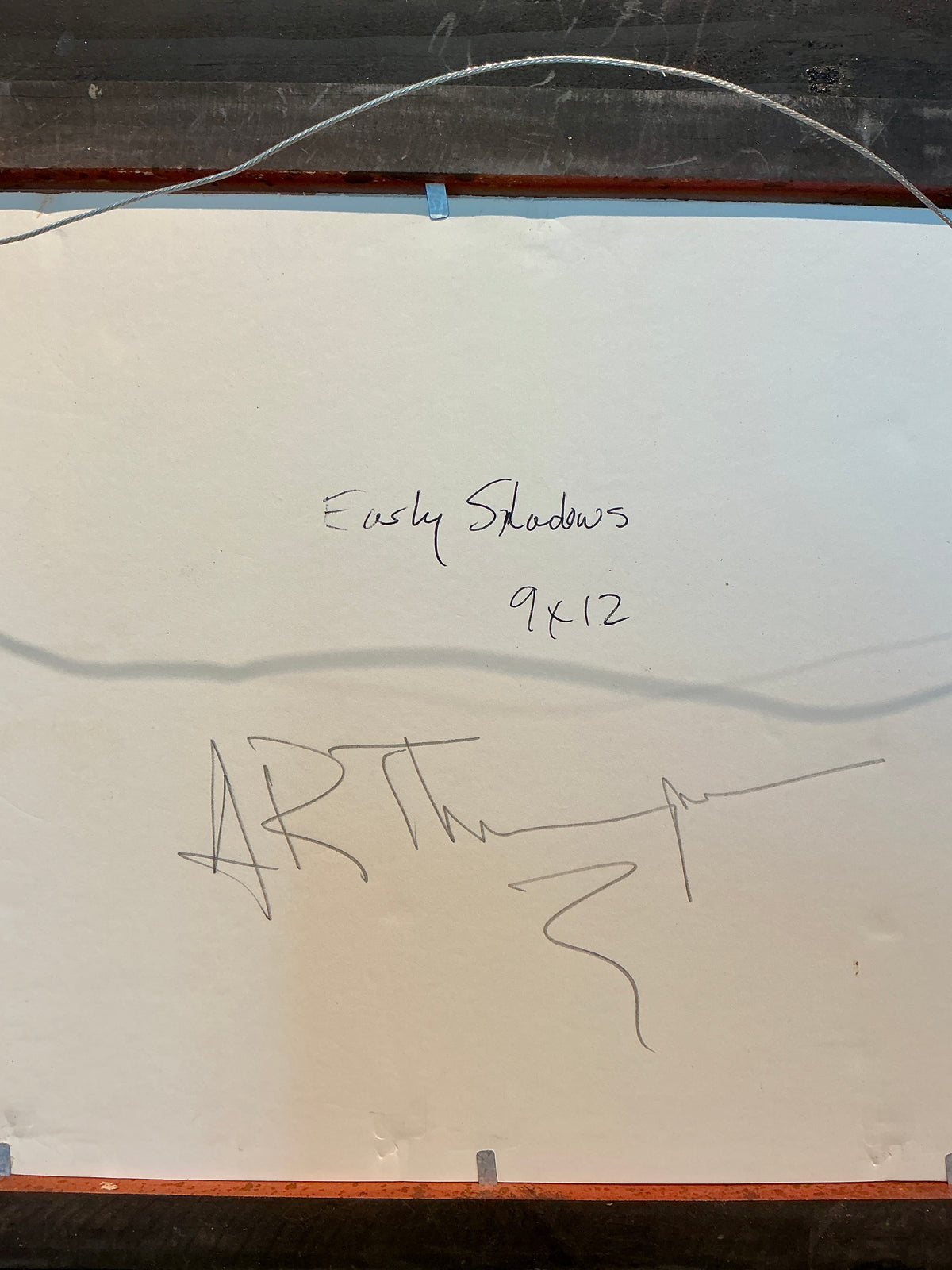 Anthony R. Thompson Early Shadows Landscape Oil Painting in Gold Frame